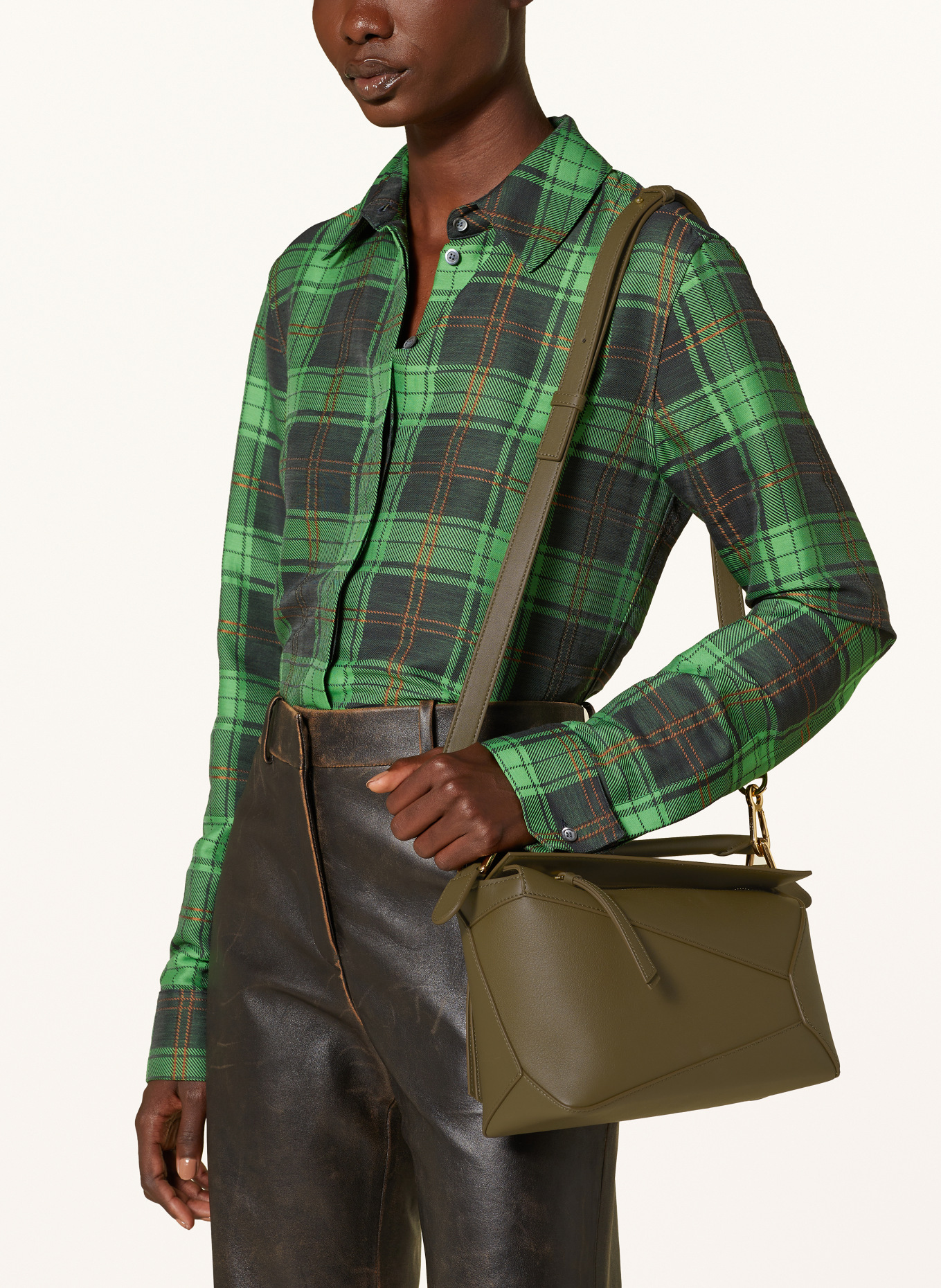 LOEWE Torebka PUZZLE SMALL: KHAKI