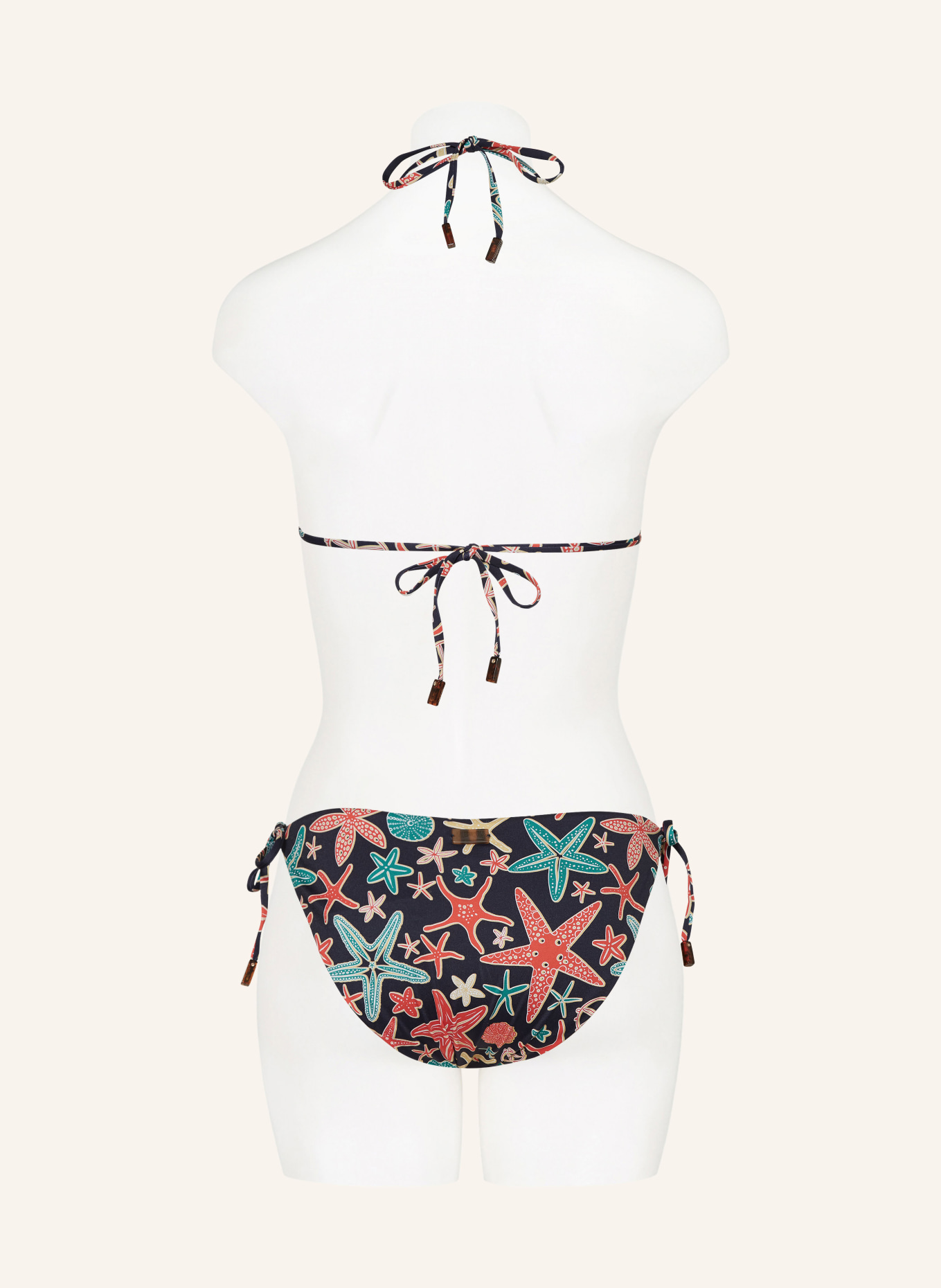VILEBREQUIN Triangel-Bikini-Top HOLISTARFISH FLEUR, Farbe: DUNKELBLAU/ ROT/ PETROL (Bild 3)