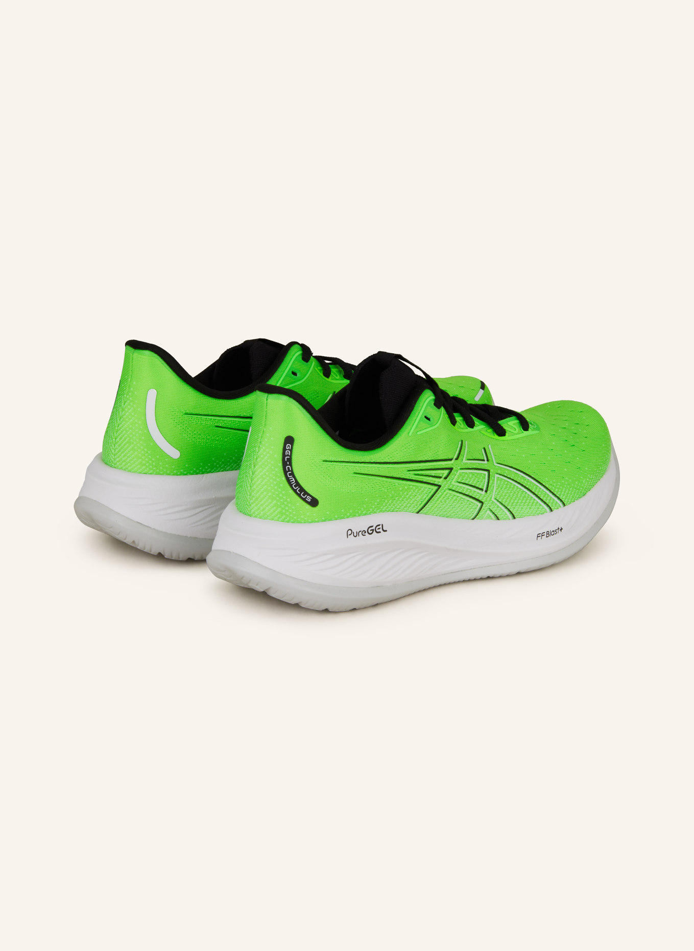 ASICS Running shoes GEL-CUMULUS 26, Color: NEON GREEN/ BLACK/ WHITE (Image 2)