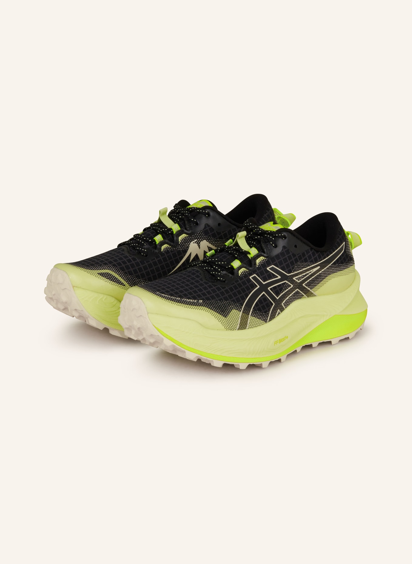 ASICS Trail running shoes TRABUCO MAX™ 3, Color: BLACK/ NEON YELLOW (Image 1)
