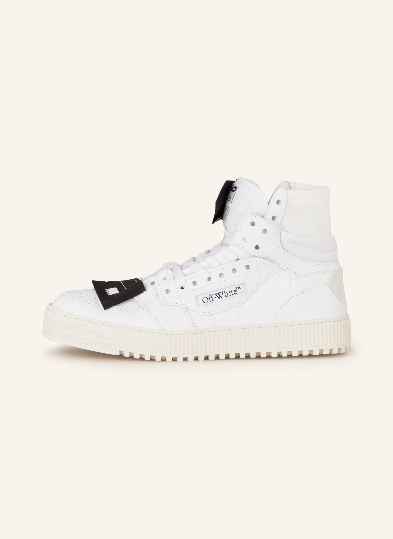 Black hi top sneakers off white discount