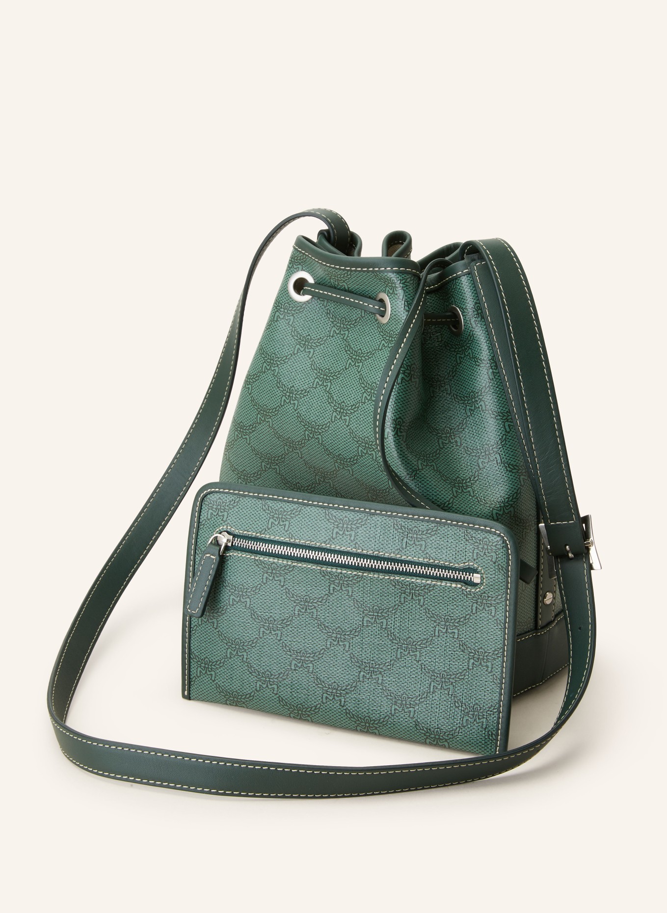 MCM Beuteltasche HIMMEL MEDIUM mit Pouch: DUNKELGRÜN