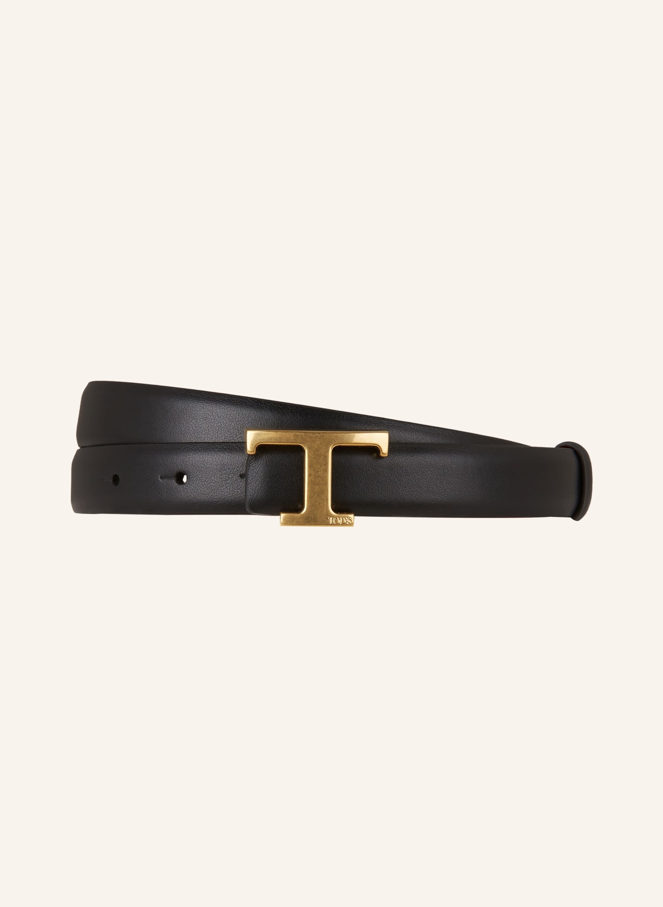 TOD'S Reversible leather belt, Color: BLACK/ OLIVE (Image 1)