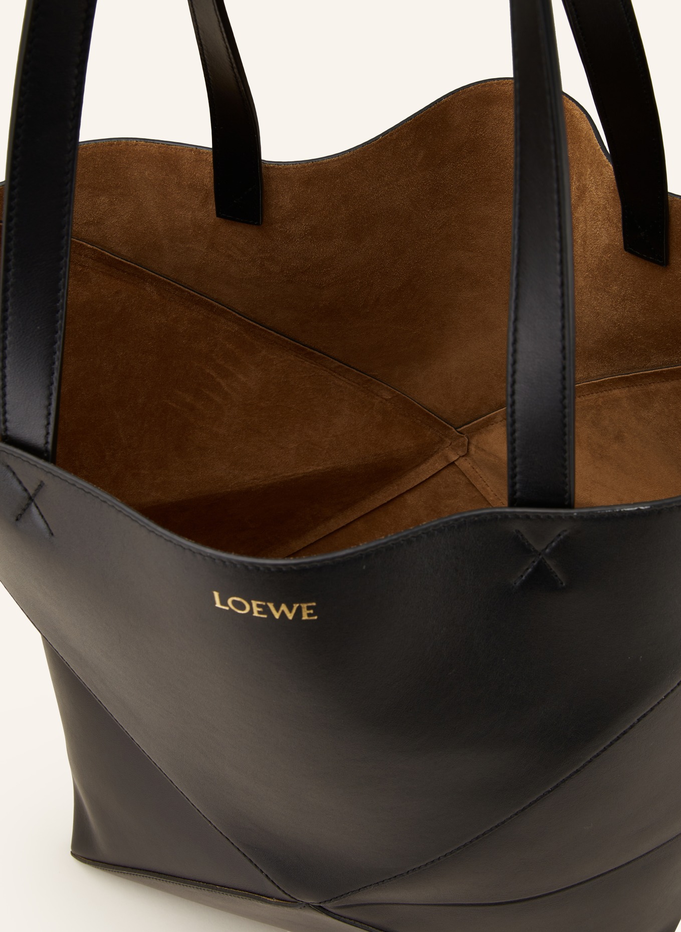 LOEWE Torba shopper PUZZLE FOLD TOTE LARGE, Kolor: CZARNY (Obrazek 3)