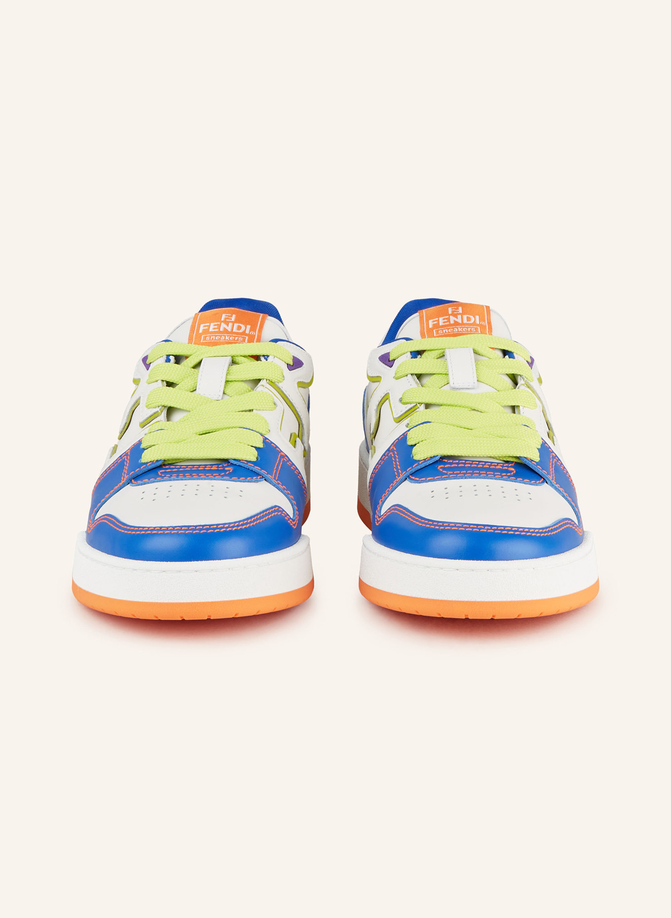 FENDI Sneaker MATCH in ecru/ blau/ grün