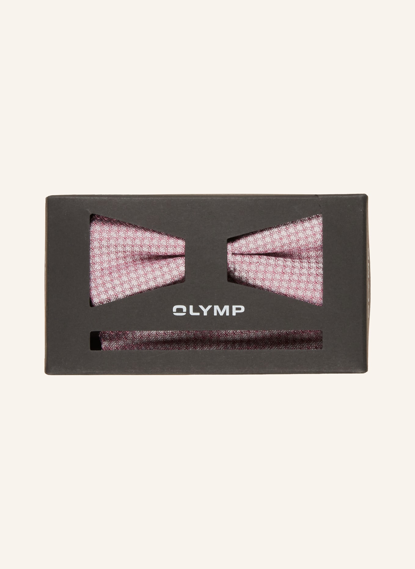 OLYMP Set. Fliege und Einstecktuch: ROSÉ