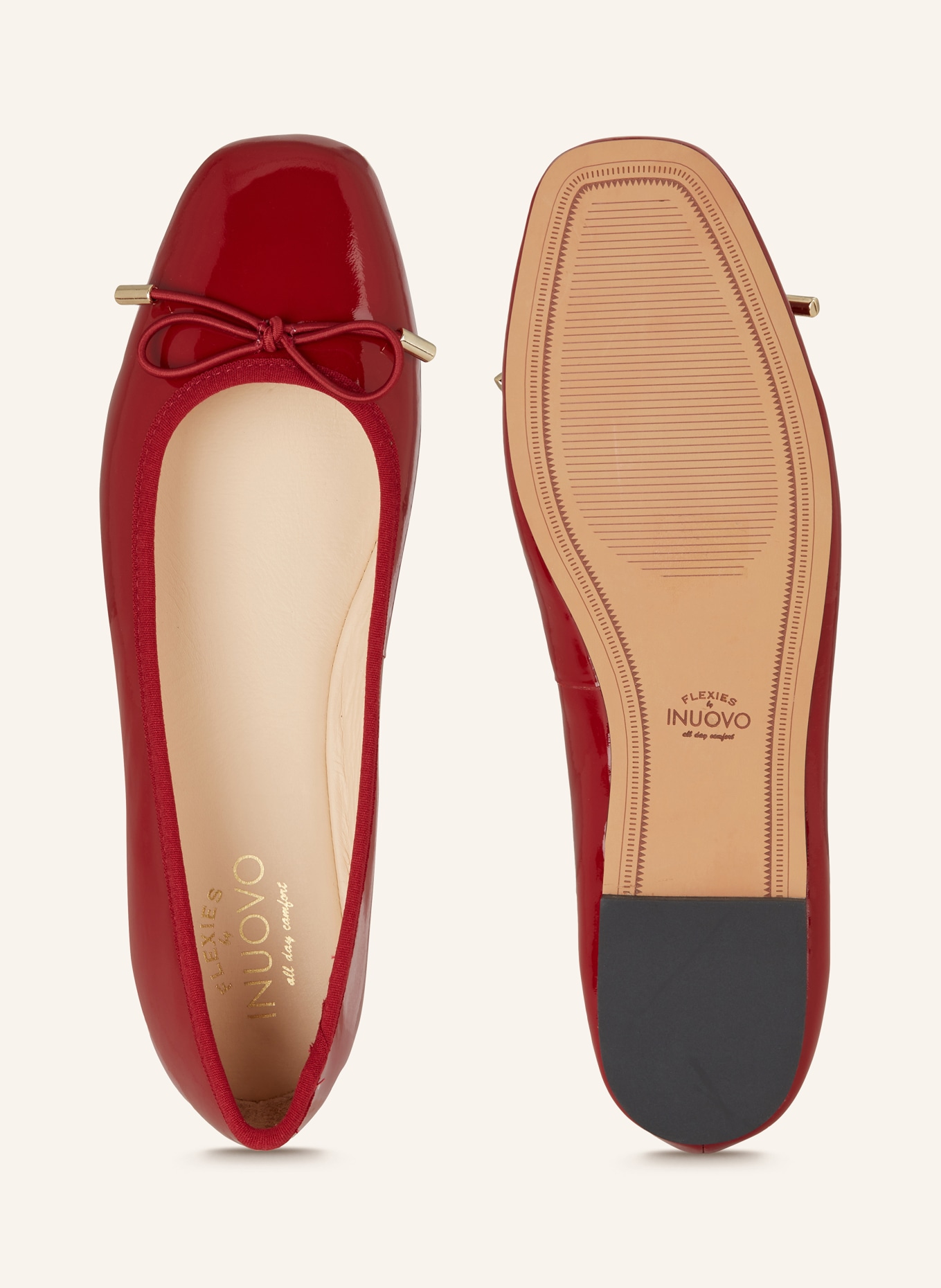 INUOVO Ballet flats, Color: DARK RED (Image 5)