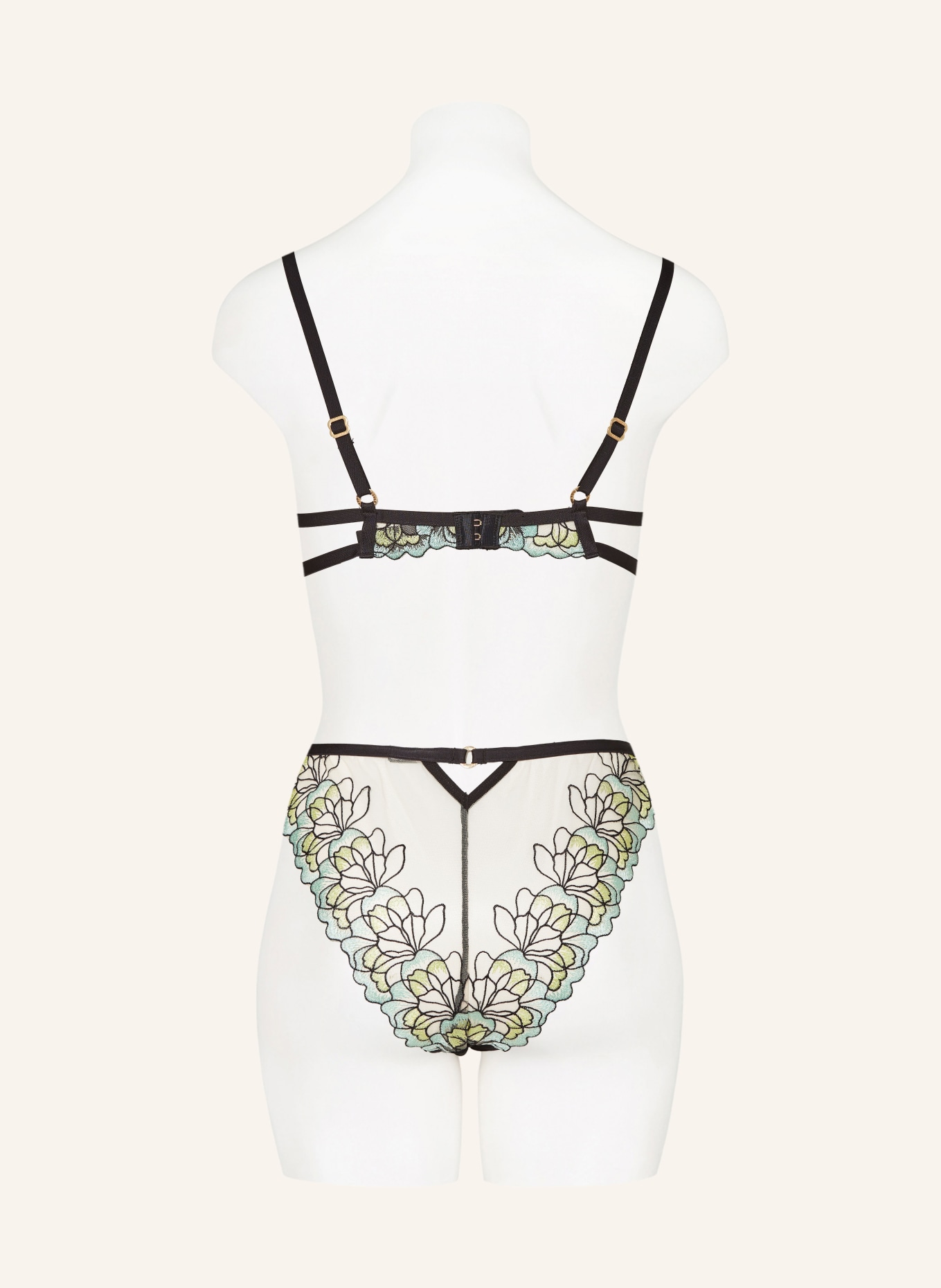 BLUEBELLA Underwire bra SERENA: BLACK/ MINT