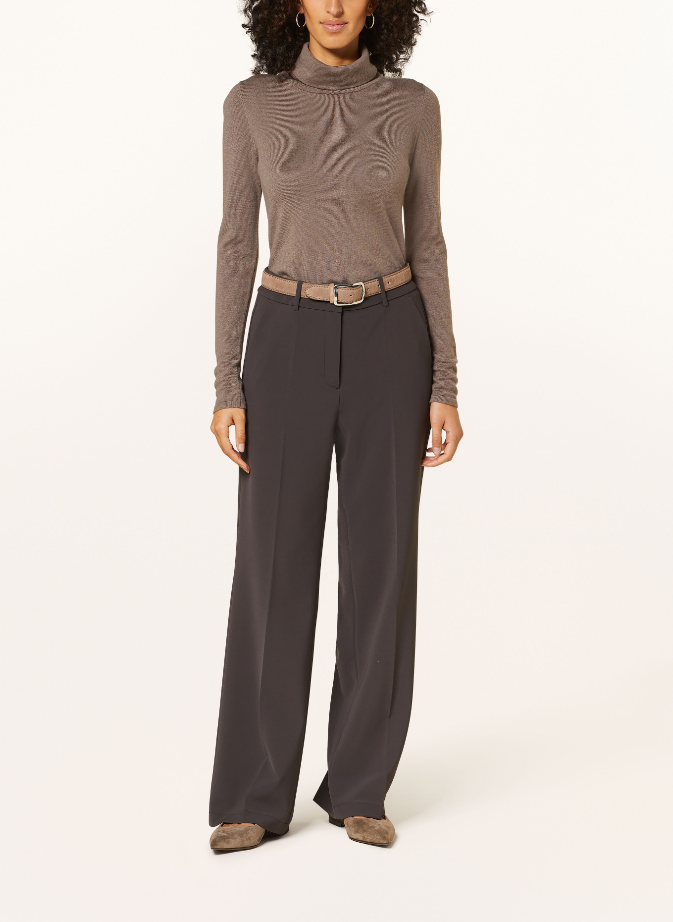 CAMBIO Wide leg trousers AMELIE, Color: DARK BROWN (Image 2)