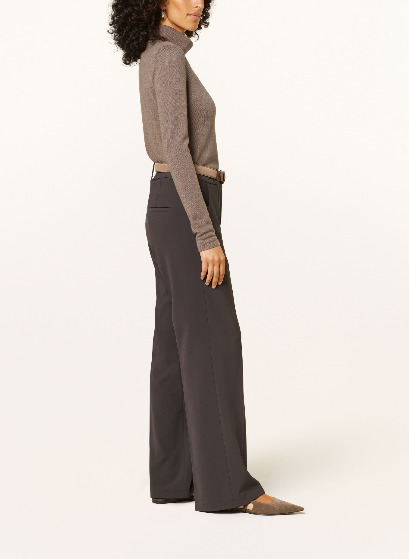 CAMBIO Wide leg trousers AMELIE, Color: DARK BROWN (Image 4)