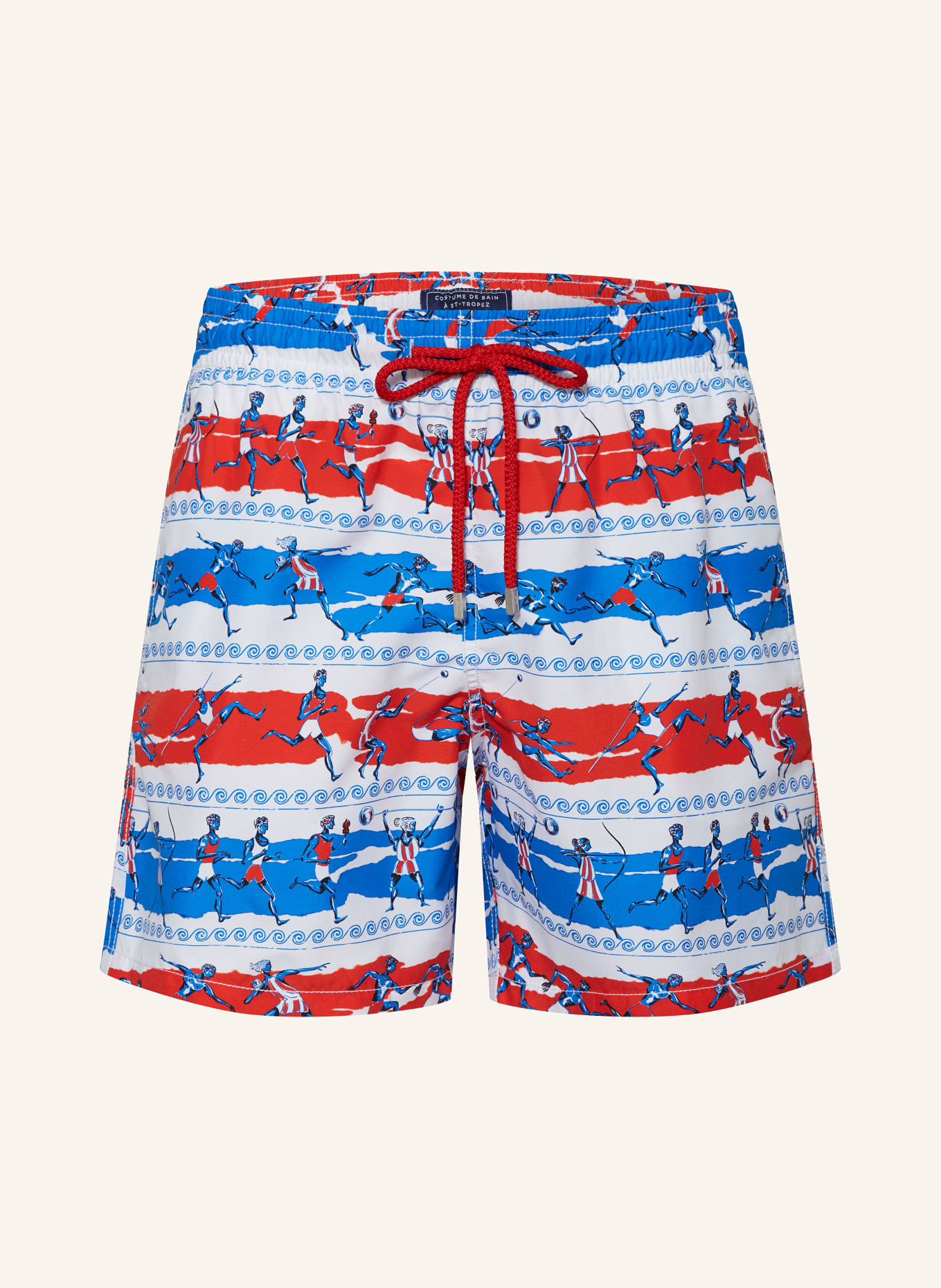 VILEBREQUIN Kąpielówki bokserki OLYMPICS 2024: BIAŁY / NIEBIESKI / CZERWONY