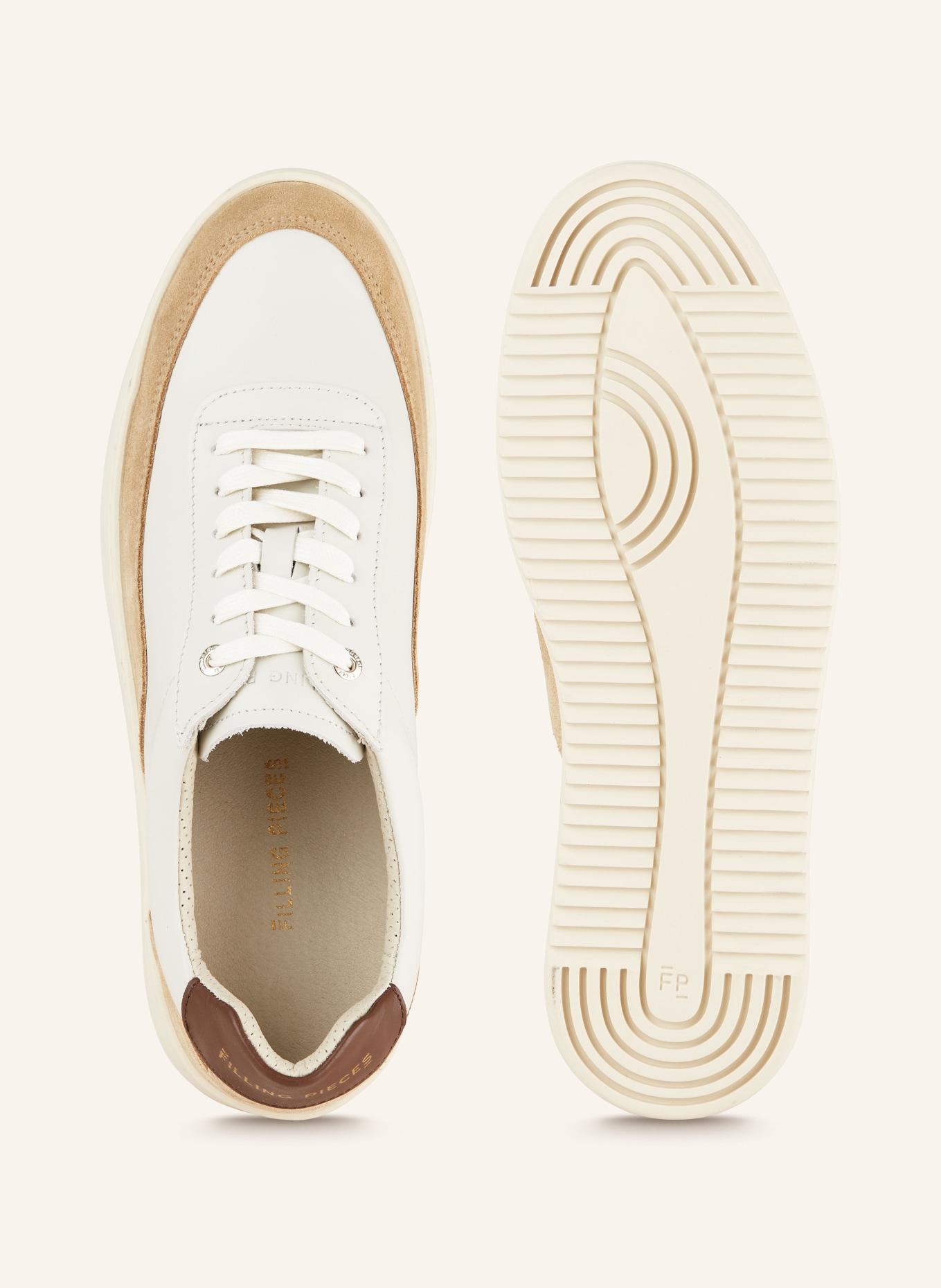 FILLING PIECES Sneakers MONDO SQUASH, Color: LIGHT GRAY/ CAMEL/ DARK BROWN (Image 5)