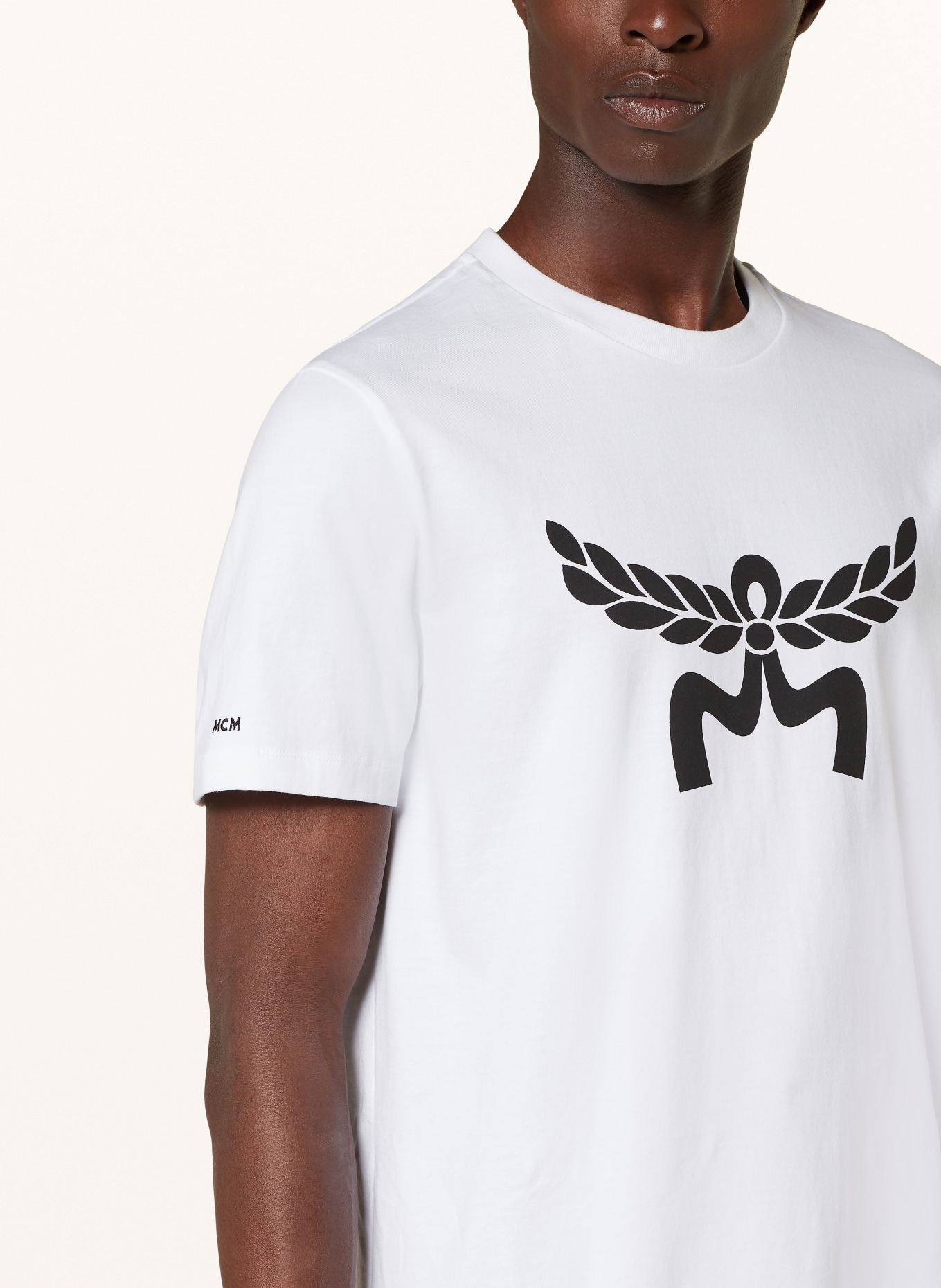 Mcm white t shirt clearance