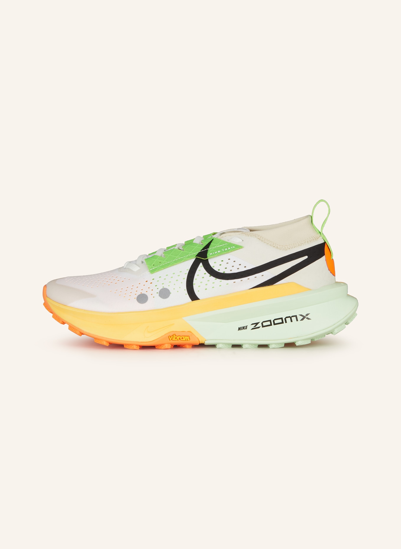 Nike Trail running shoes ZEGAMA TRAIL 2, Color: WHITE/ NEON ORANGE/ NEON GREEN (Image 4)