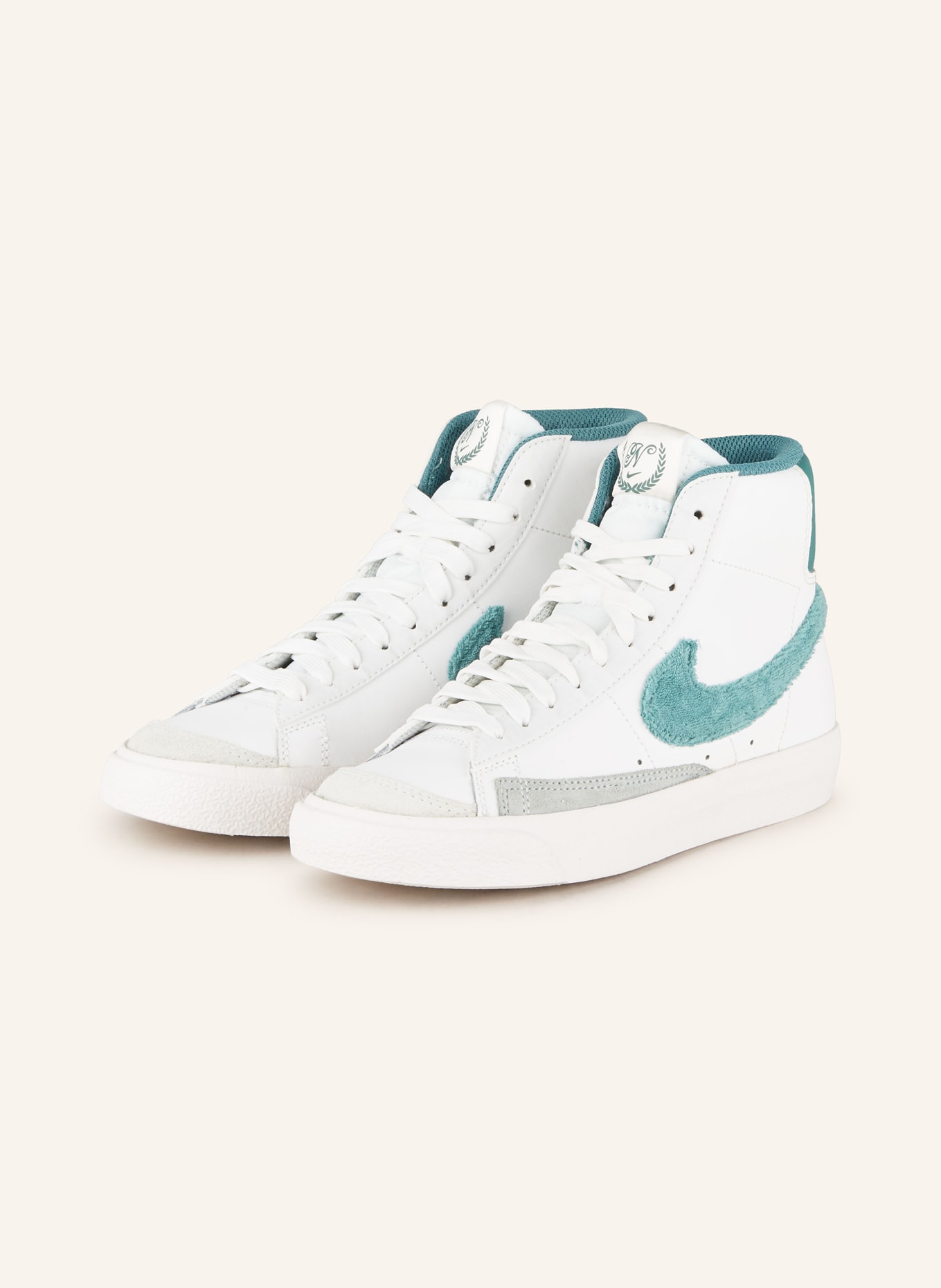 Nike Wysokie sneakersy BLAZER MID 77, Kolor: BIAŁY/ ZIELONY (Obrazek 1)