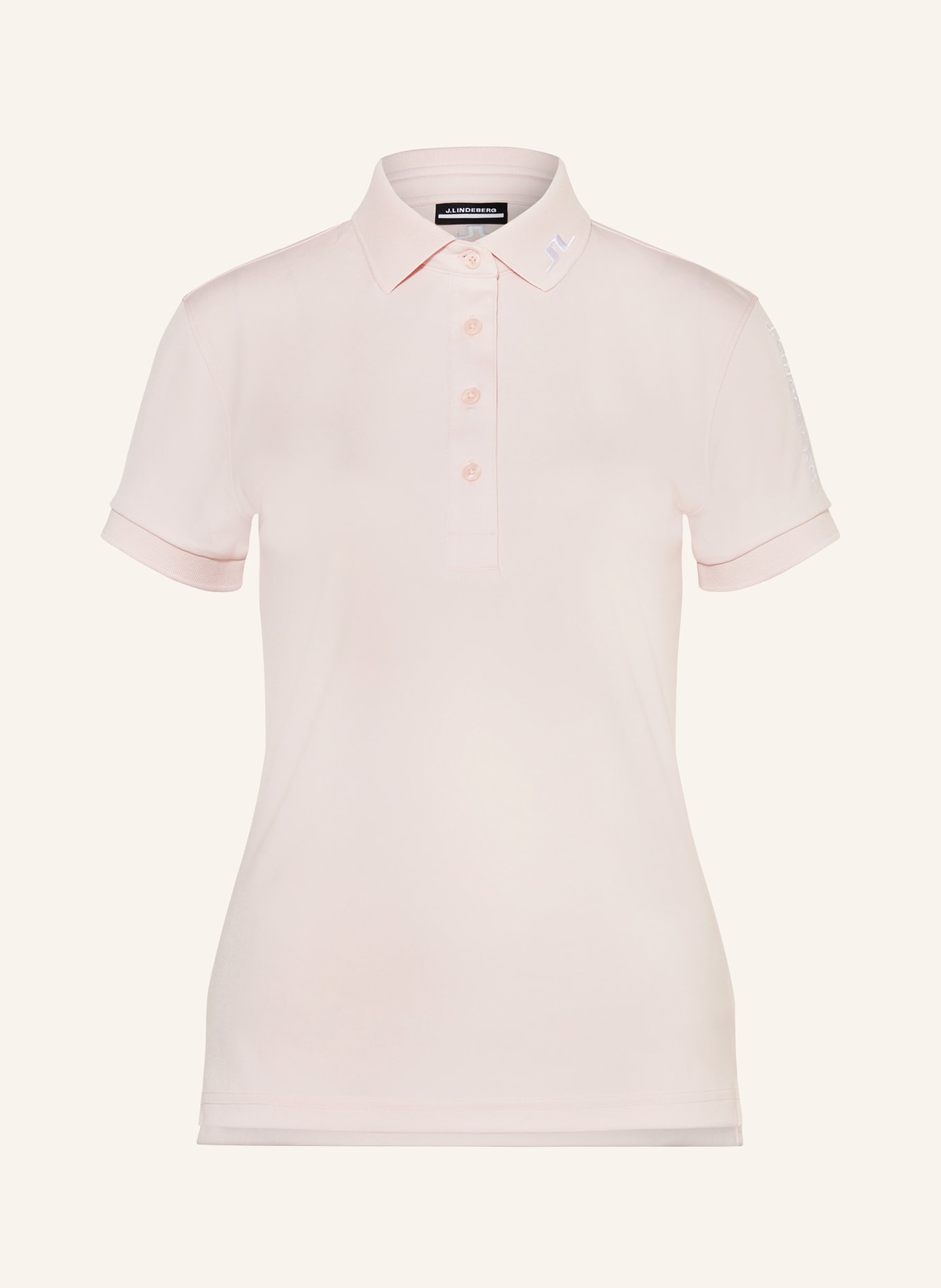 J.LINDEBERG Performance polo shirt, Color: LIGHT PINK (Image 1)