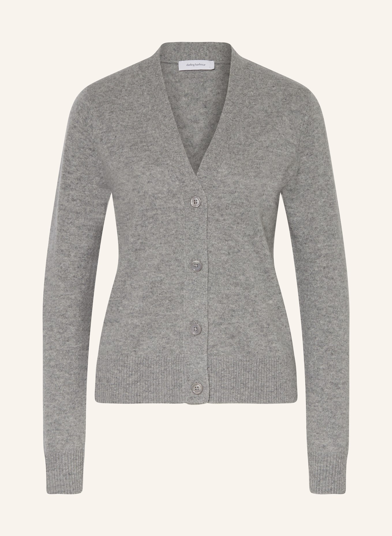 darling harbour Cashmere cardigan, Color: GRAY (Image 1)