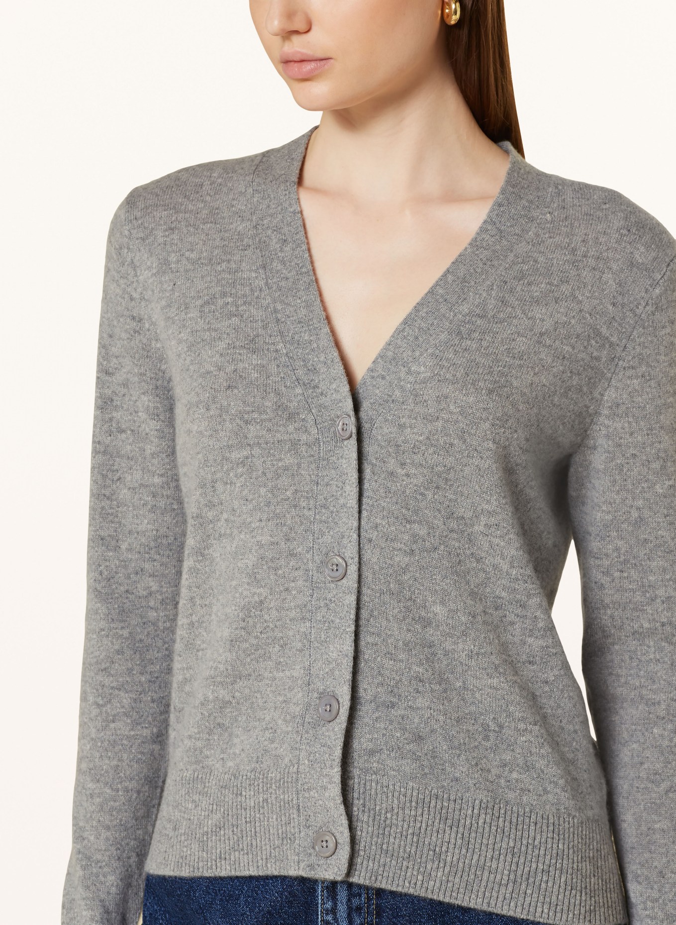 darling harbour Cashmere cardigan, Color: GRAY (Image 4)