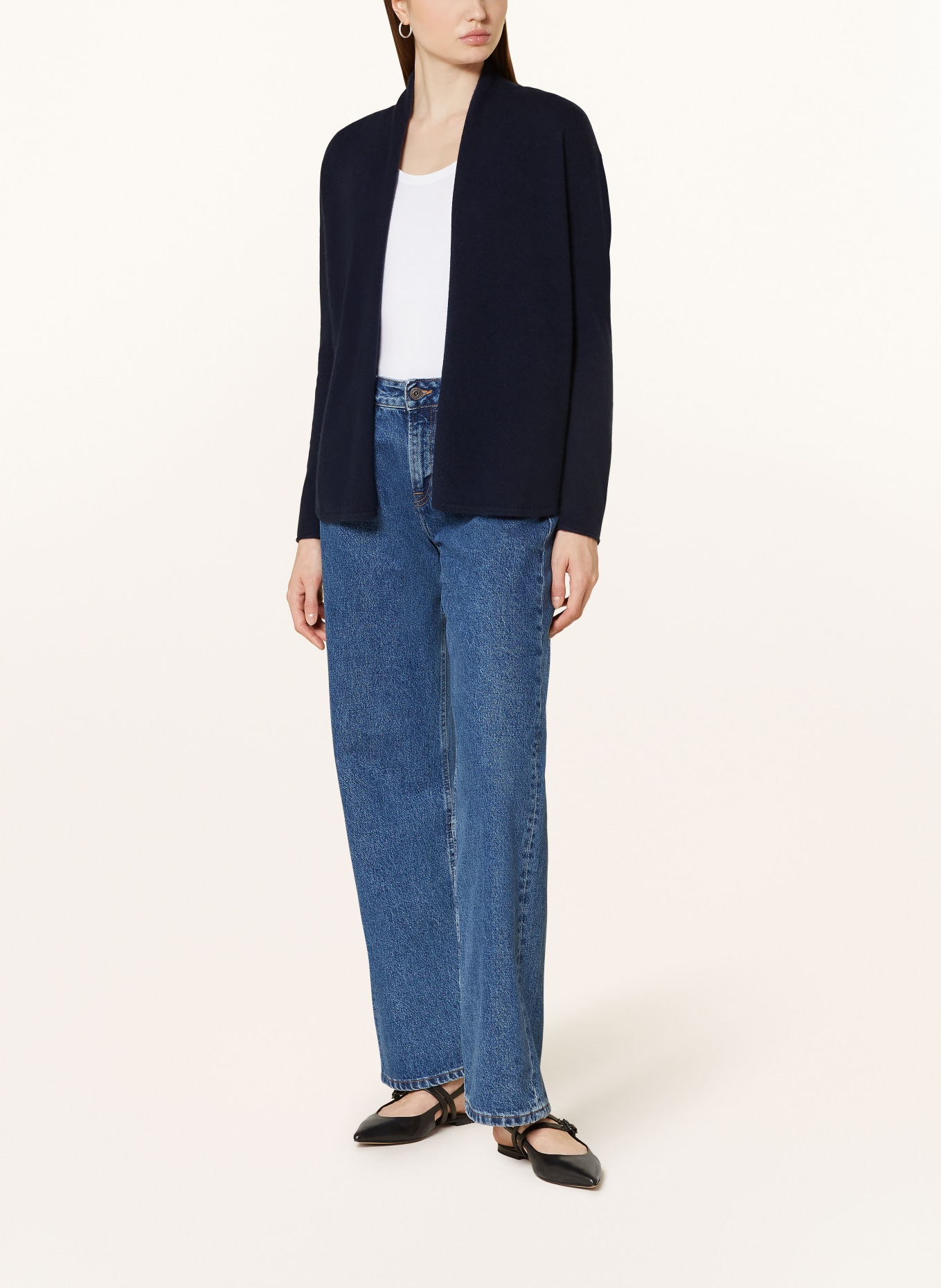 darling harbour Úpletový kardigan z kašmíru: TMAVĚ MODRÁ