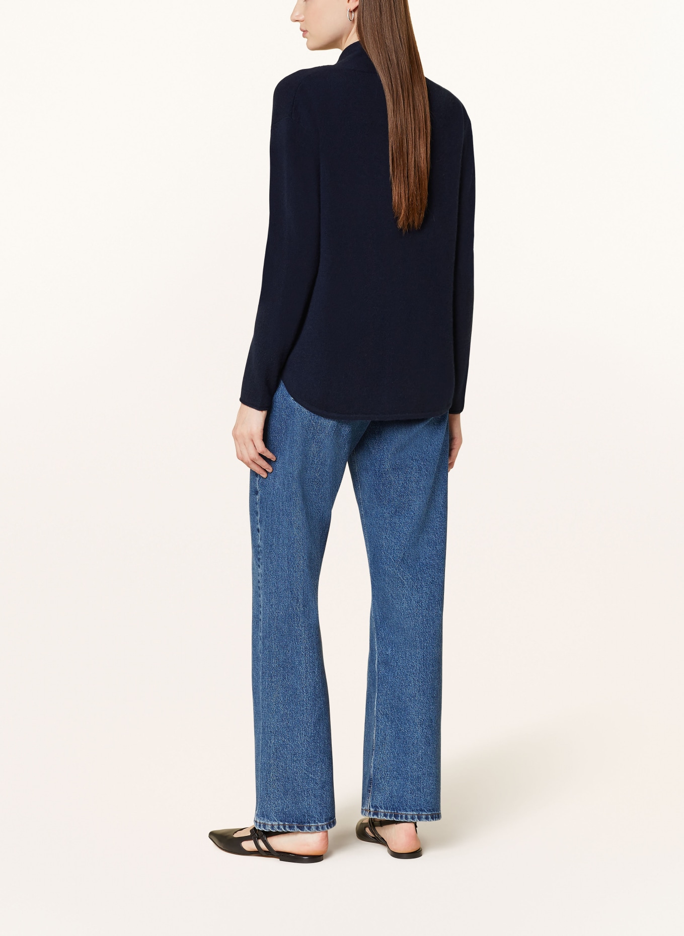 darling harbour Úpletový kardigan z kašmíru: TMAVĚ MODRÁ