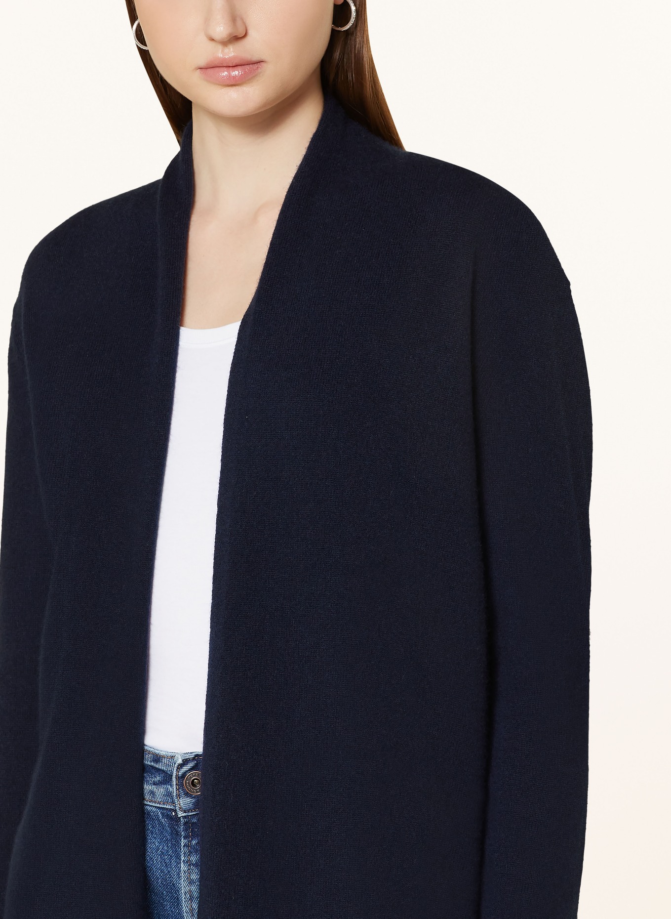 darling harbour Úpletový kardigan z kašmíru: TMAVĚ MODRÁ