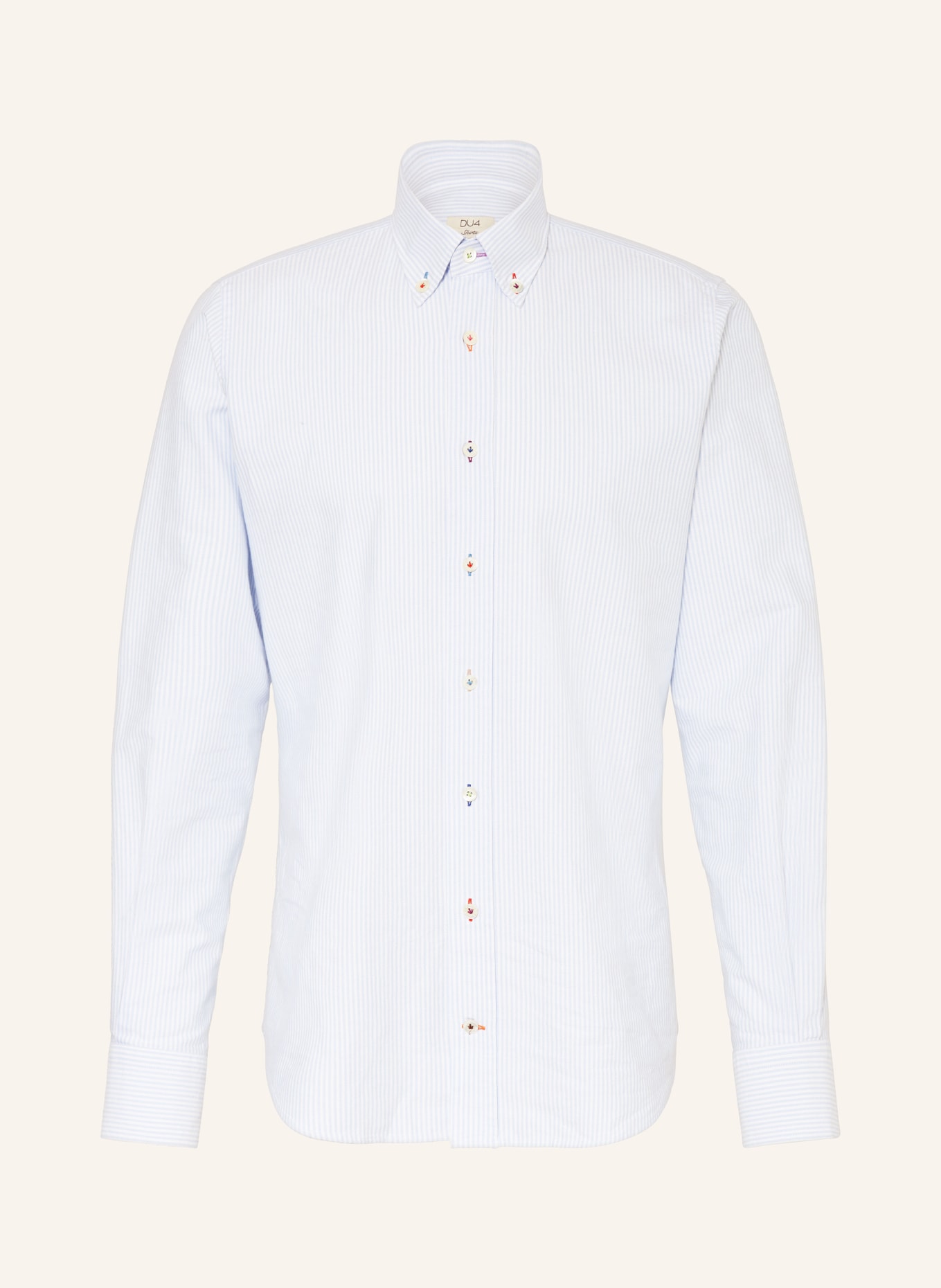 DU4 Trachten shirt WIN slim fit, Color: LIGHT BLUE/ WHITE (Image 1)