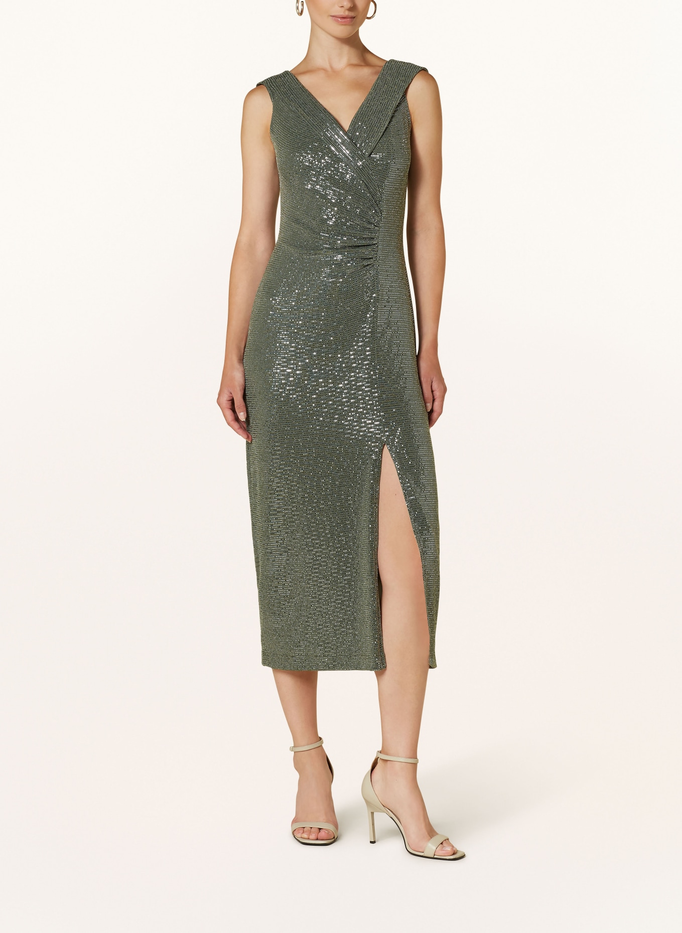 SWING Cocktail dress with sequins and glitter thread
