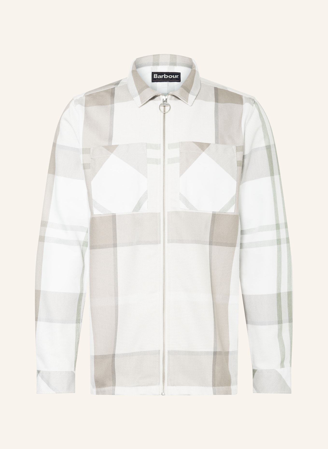 Barbour Overshirt ETTRICK, Color: WHITE/ BEIGE (Image 1)