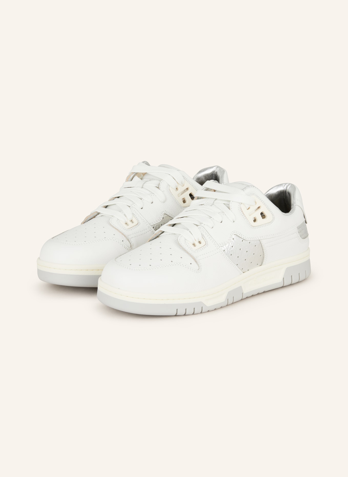 Acne Studios Sneaker: WEISS / SILBER