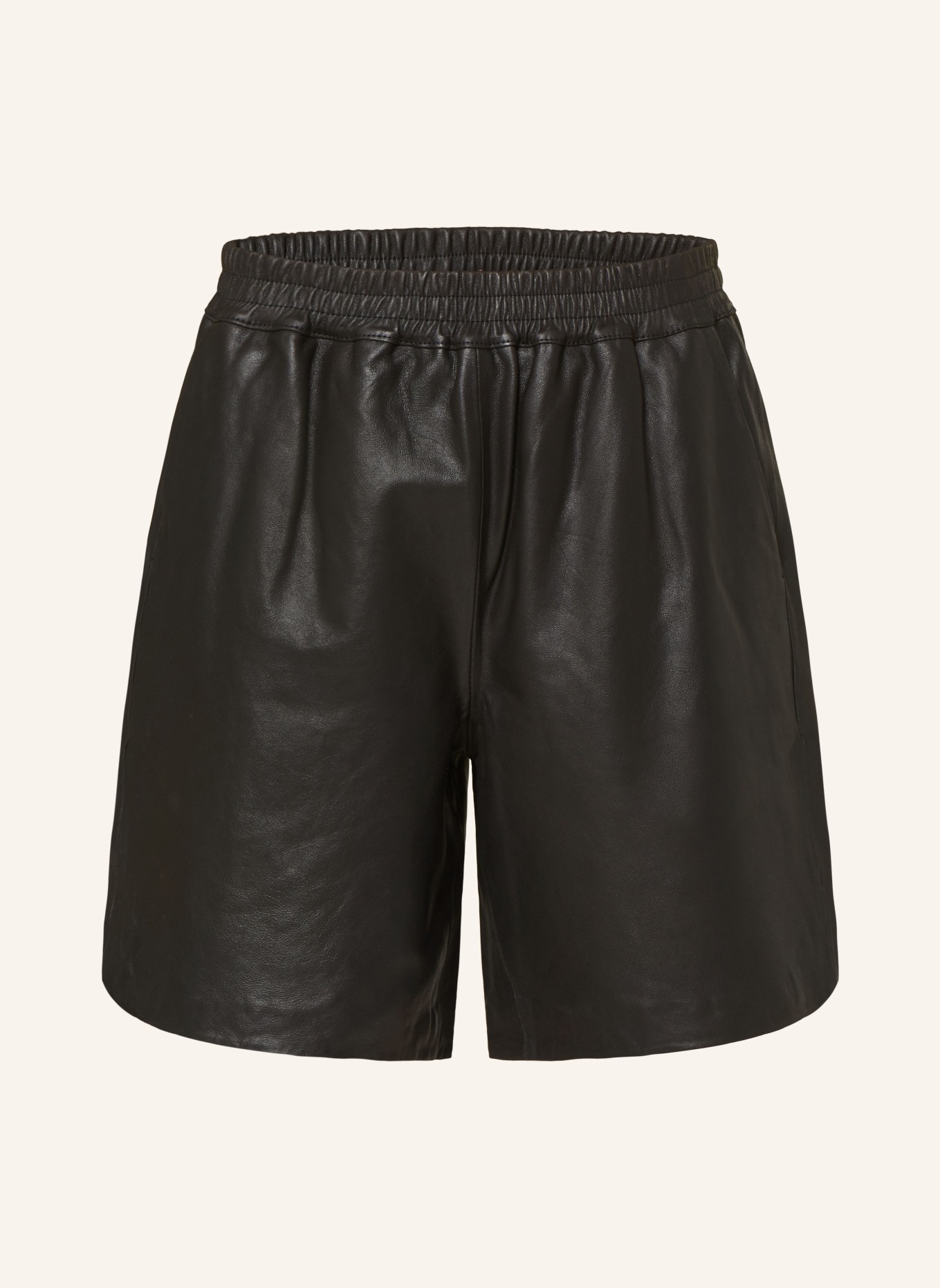 Y.A.S. Leather shorts, Color: BLACK (Image 1)