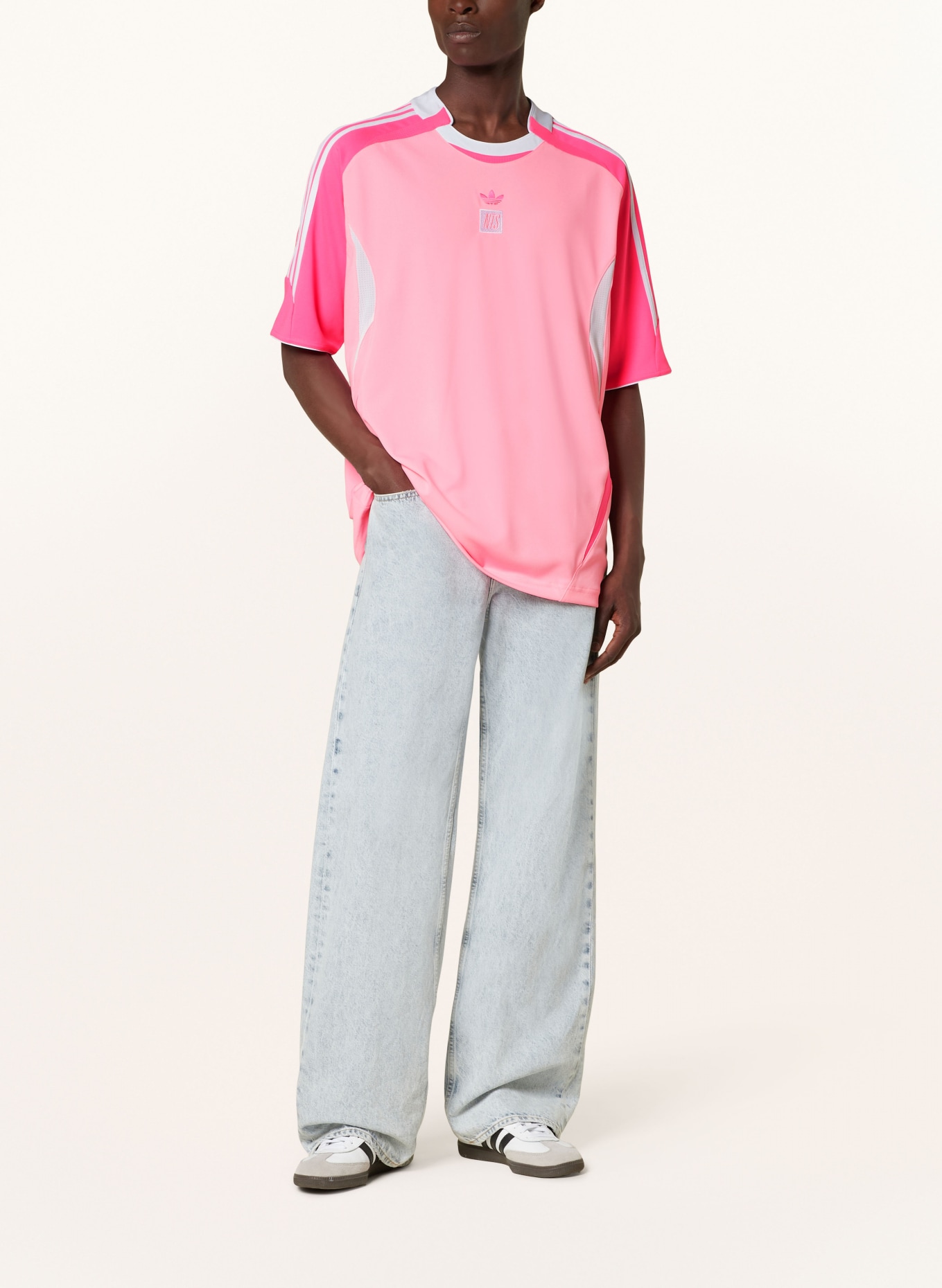 Adidas jeans pink clearance