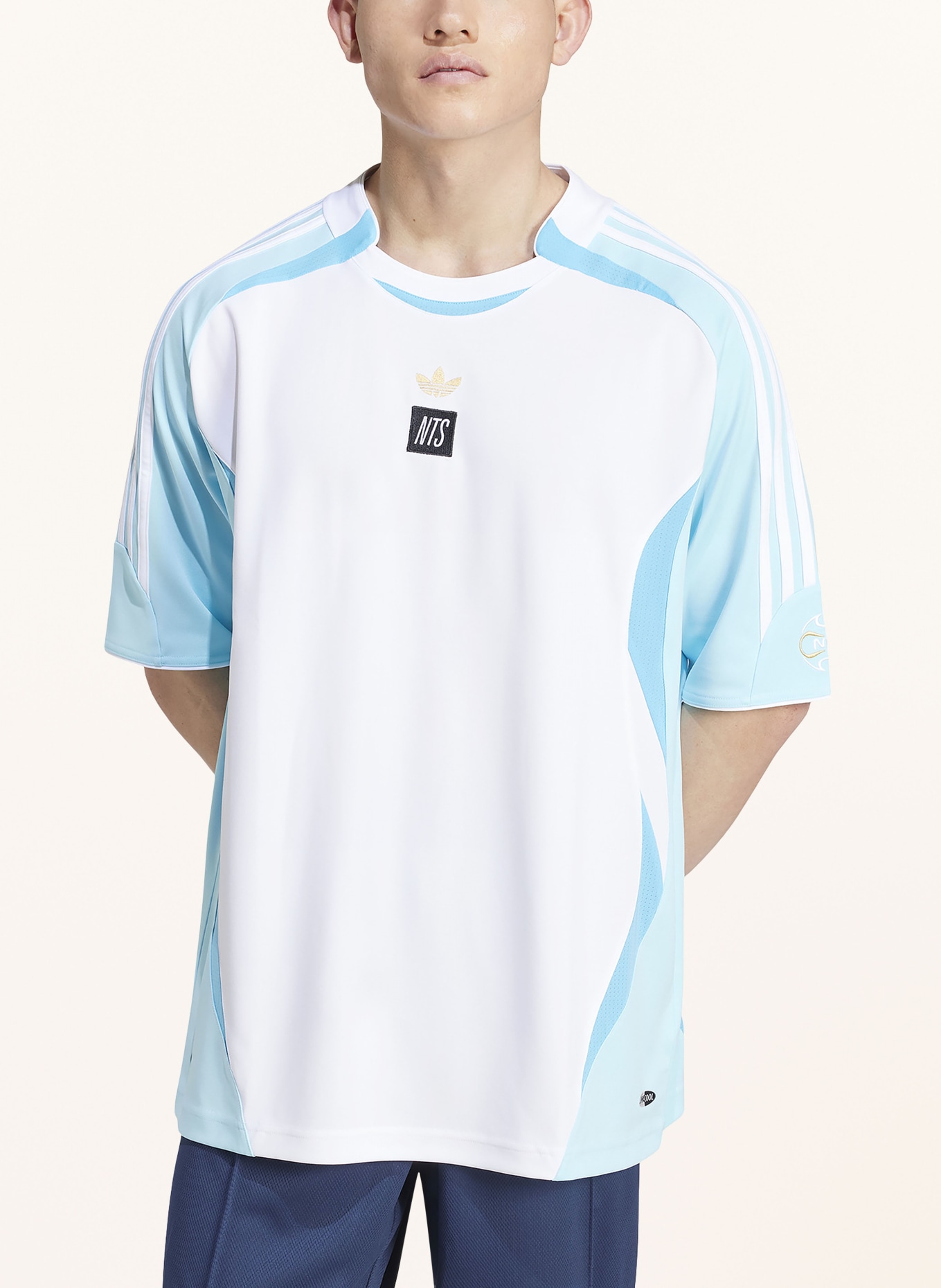 adidas Originals Jersey NTS, Color: WHITE/ LIGHT BLUE (Image 2)