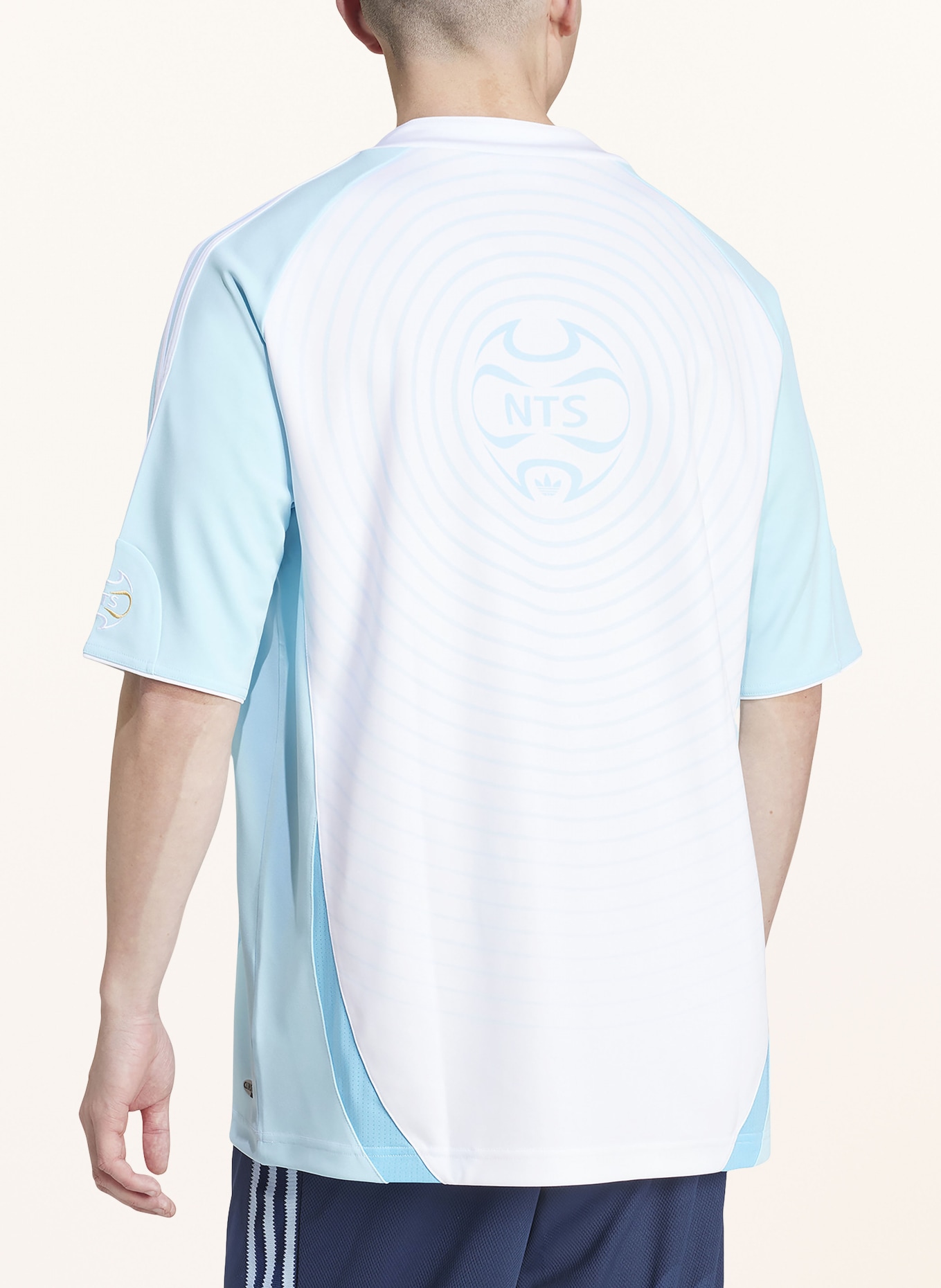 adidas Originals Jersey NTS, Color: WHITE/ LIGHT BLUE (Image 3)