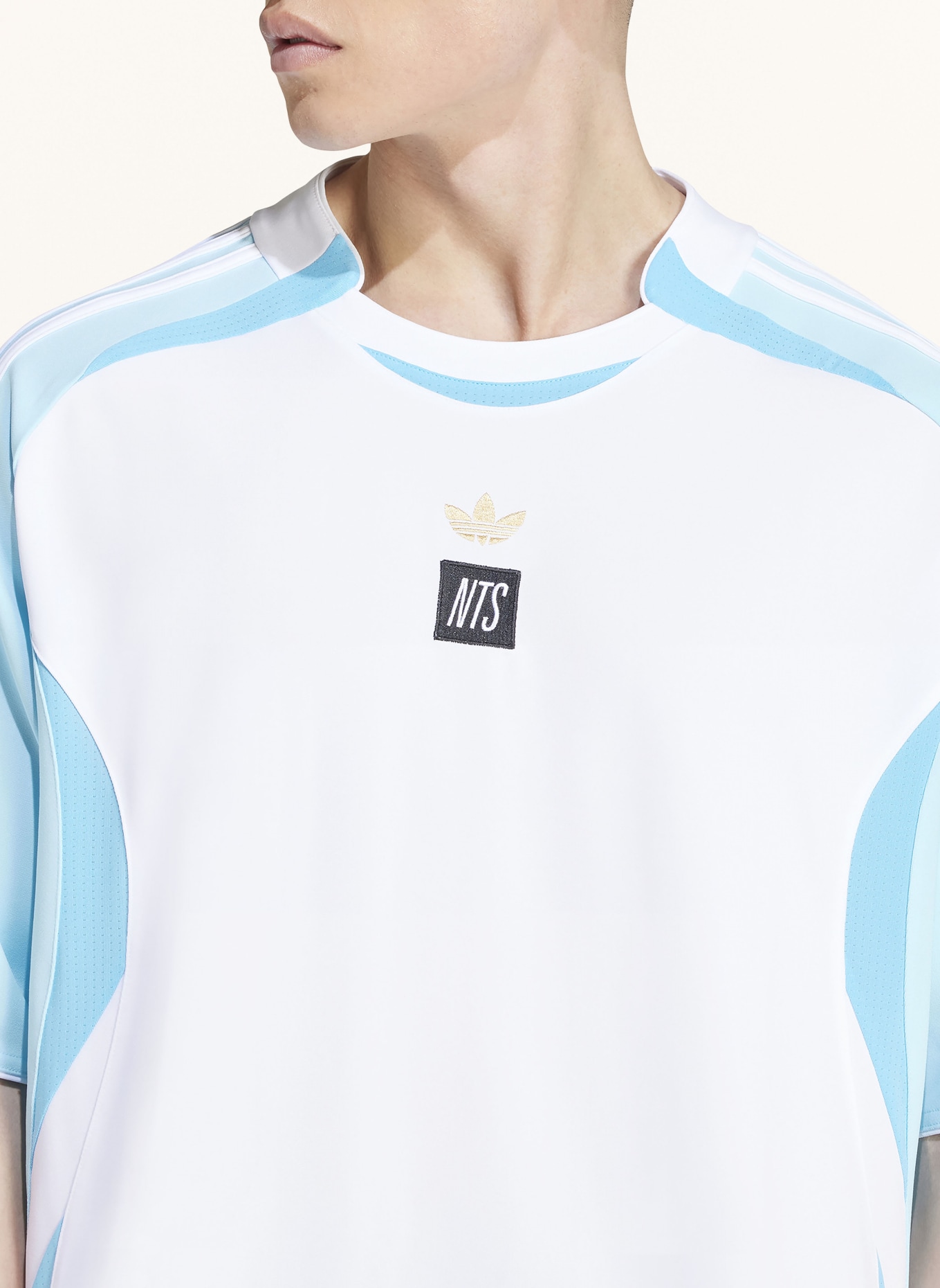 adidas Originals Jersey NTS, Color: WHITE/ LIGHT BLUE (Image 4)