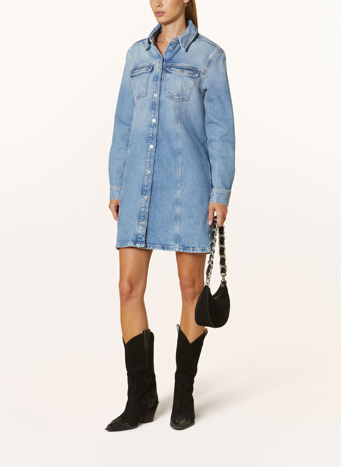 Aline denim dress cheap