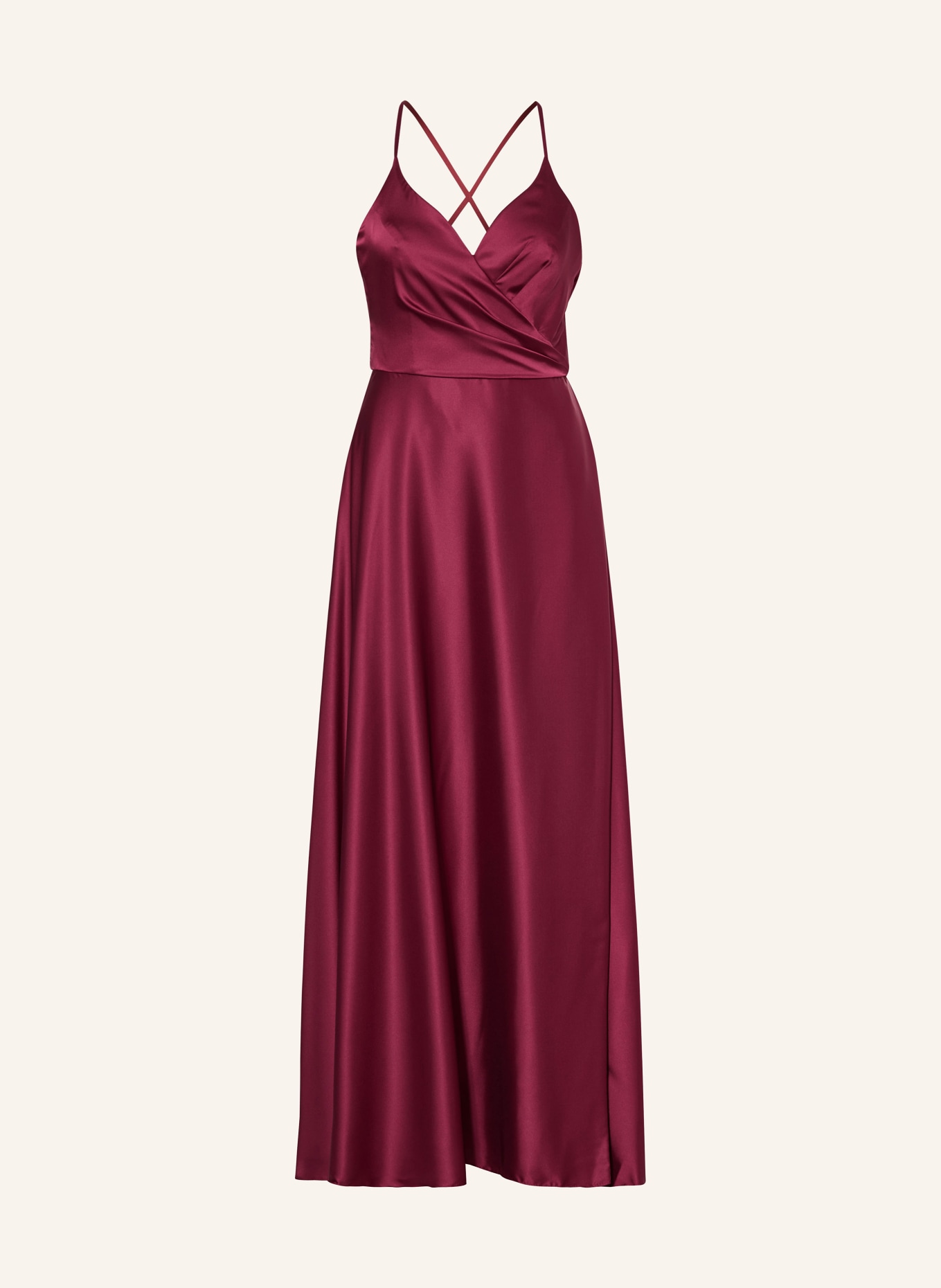 Hey Kyla Abendkleid aus Satin, Farbe: DUNKELROT (Bild 1)