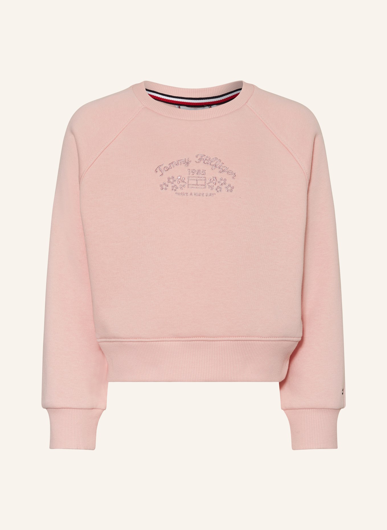 Tommy hilfiger pink sweatshirt discount