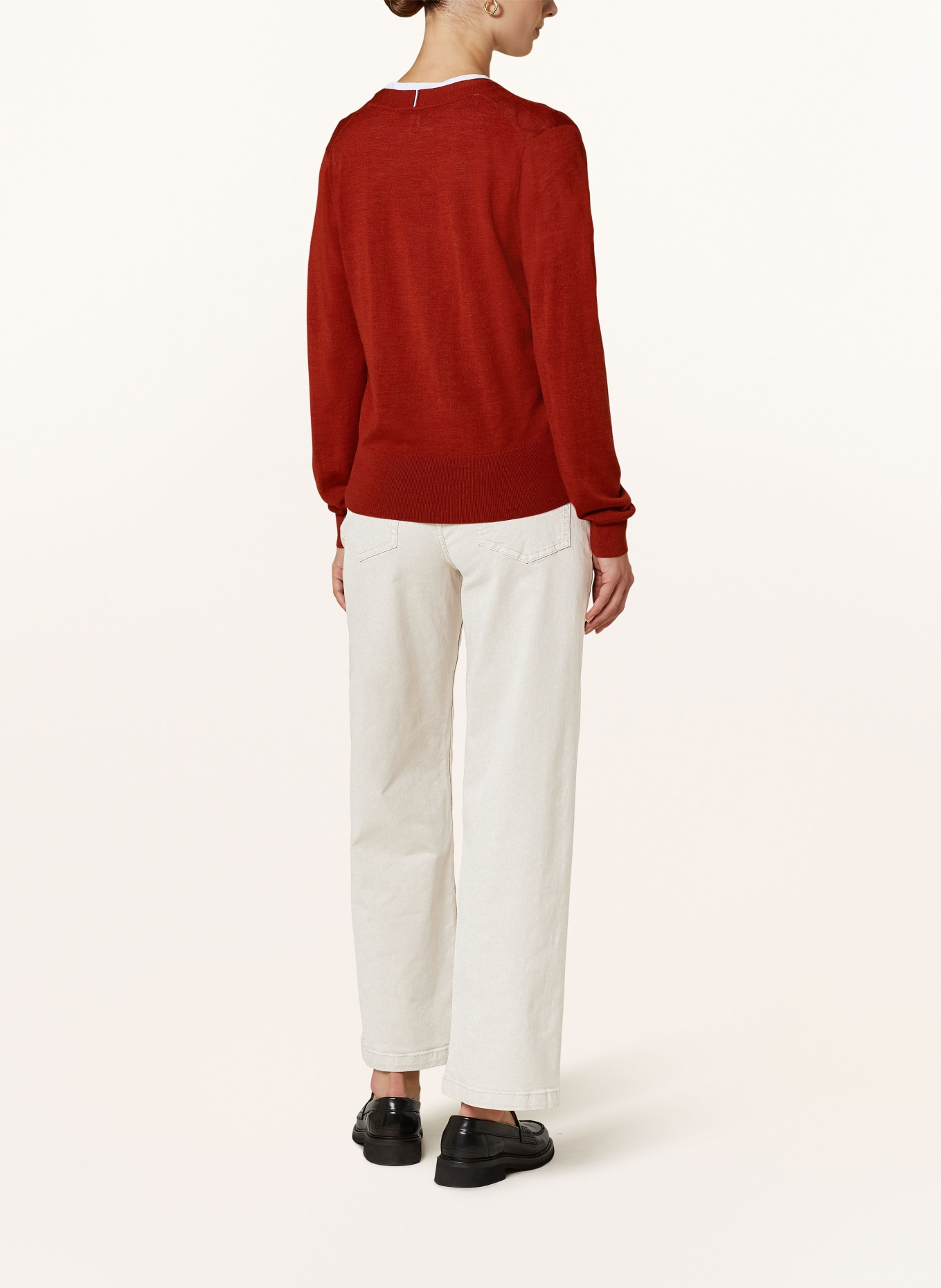 TOMMY HILFIGER Cardigan: DARK RED