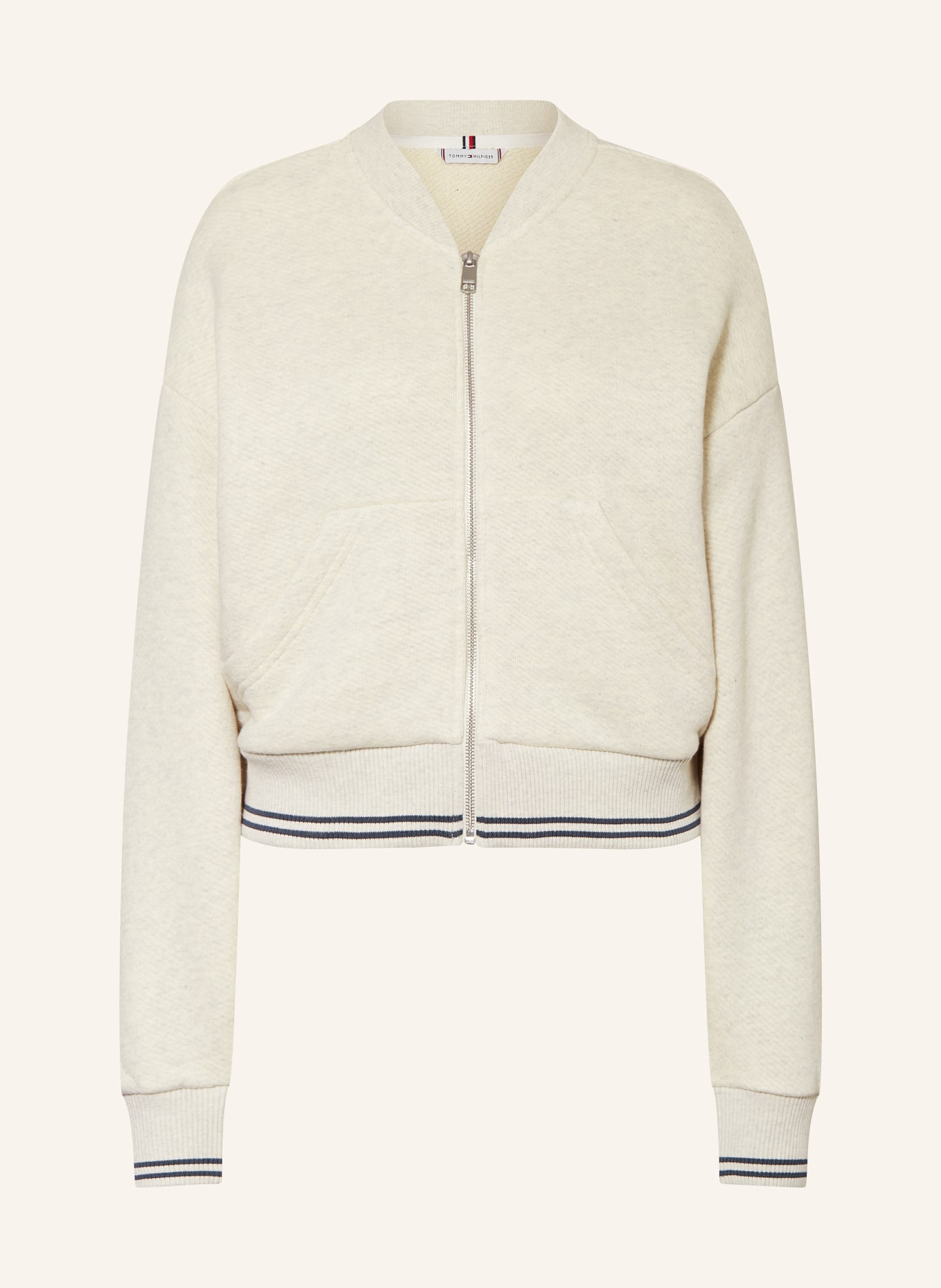 TOMMY HILFIGER Sweatjacke: CREME