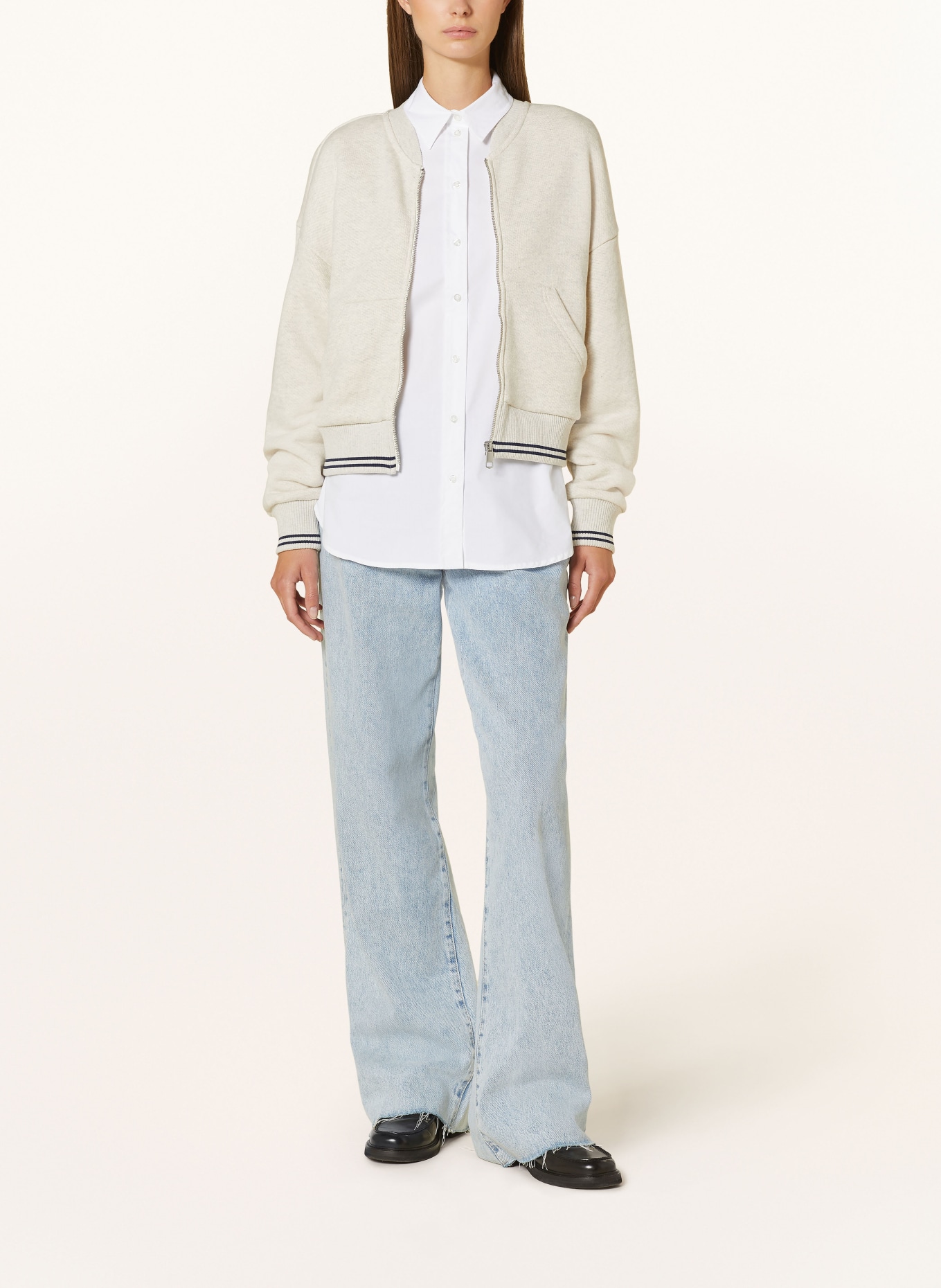 TOMMY HILFIGER Sweatjacke: CREME