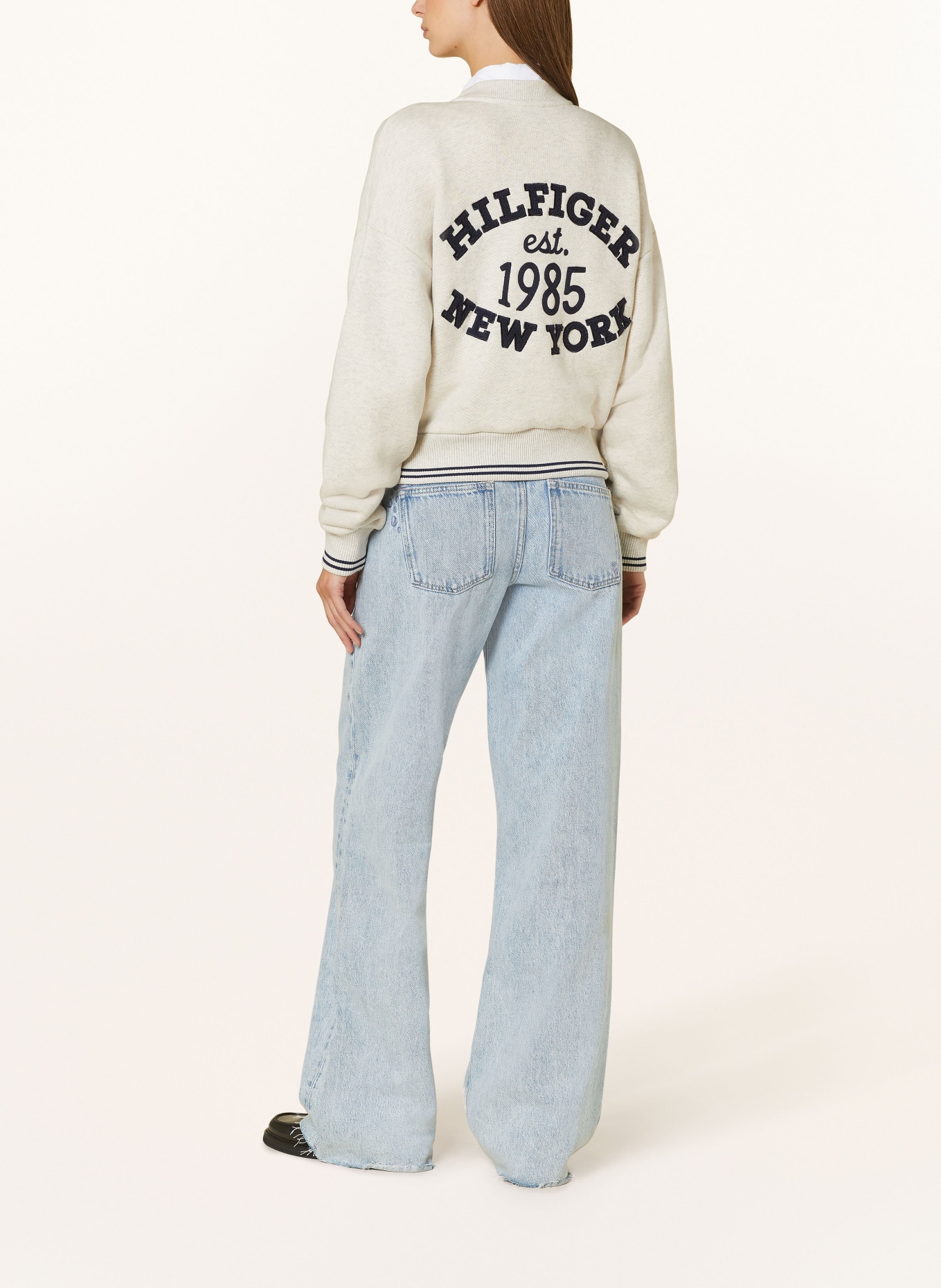 TOMMY HILFIGER Sweatjacke: CREME