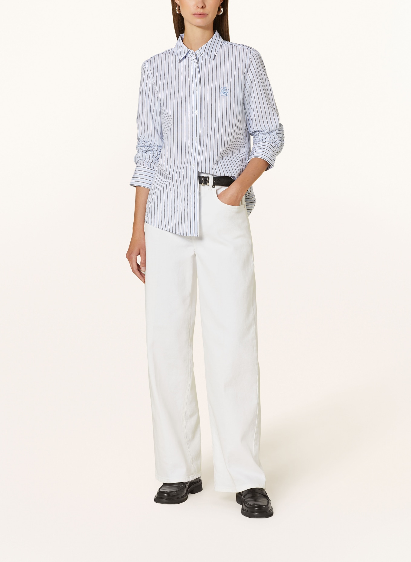 TOMMY HILFIGER Shirt blouse, Color: WHITE/ LIGHT BLUE/ GRAY (Image 2)