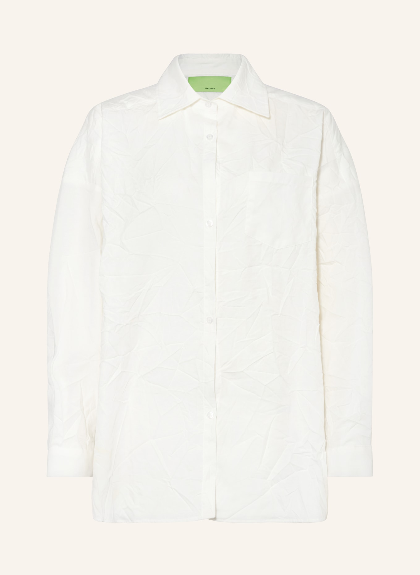 GAUGE81 Oversized shirt blouse BIANCA with linen: CREAM