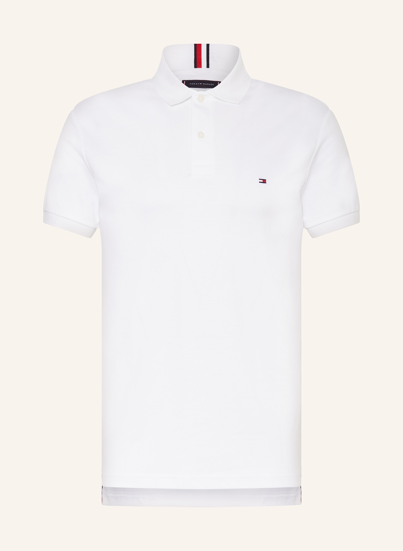 TOMMY HILFIGER Jersey polo shirt regular fit, Color: WHITE (Image 1)