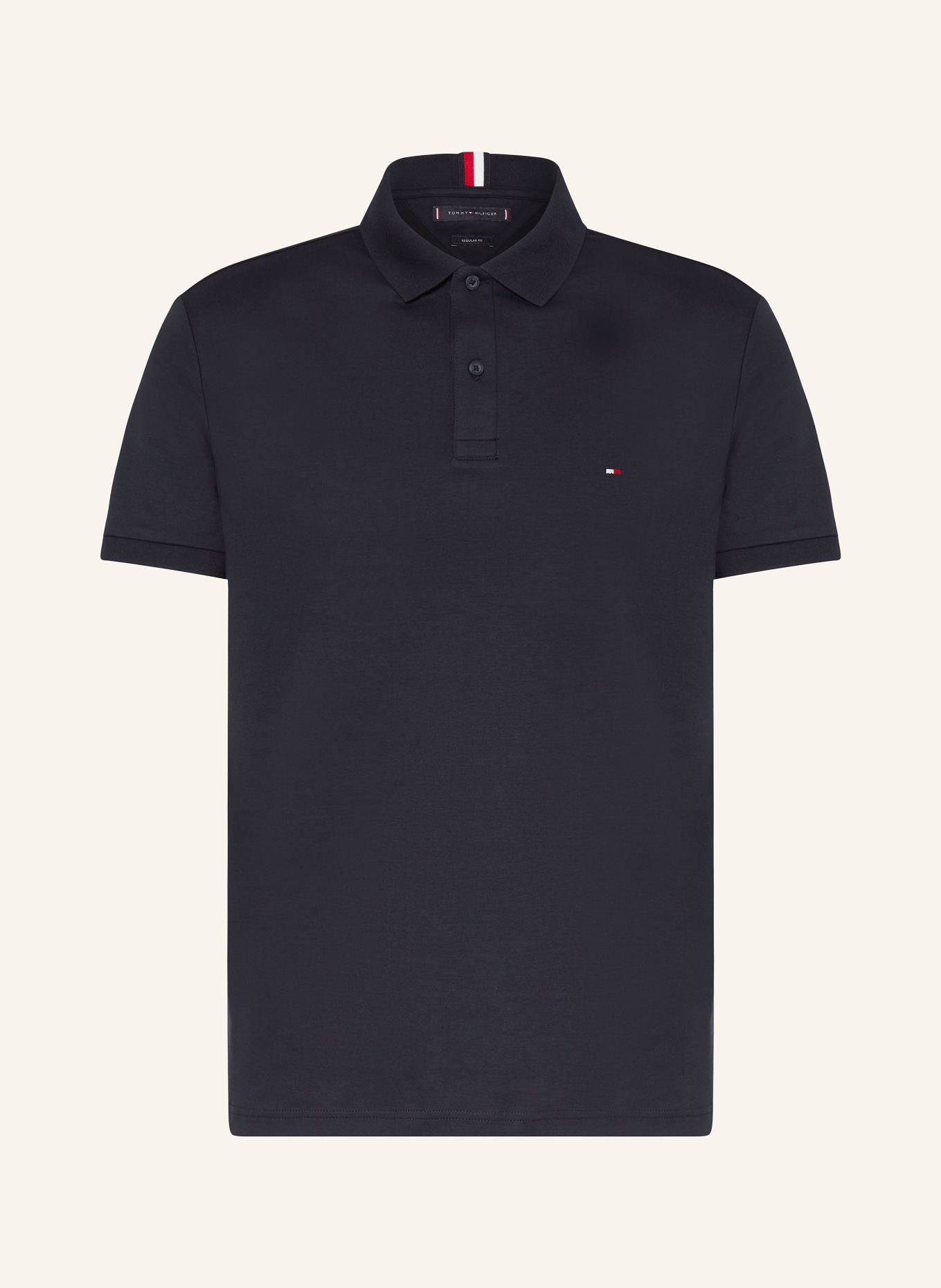 TOMMY HILFIGER Jersey-Poloshirt Regular Fit: DUNKELBLAU