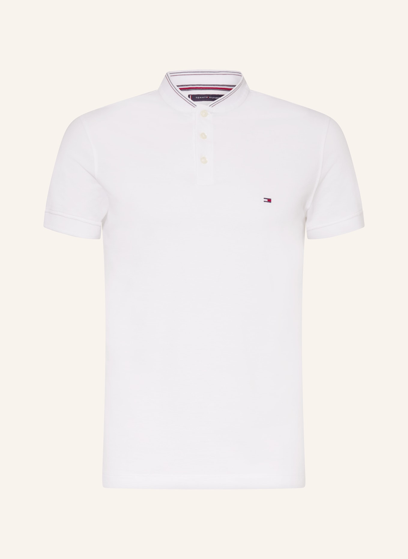 TOMMY HILFIGER Piqué-Poloshirt Slim Fit, Farbe: WEISS (Bild 1)