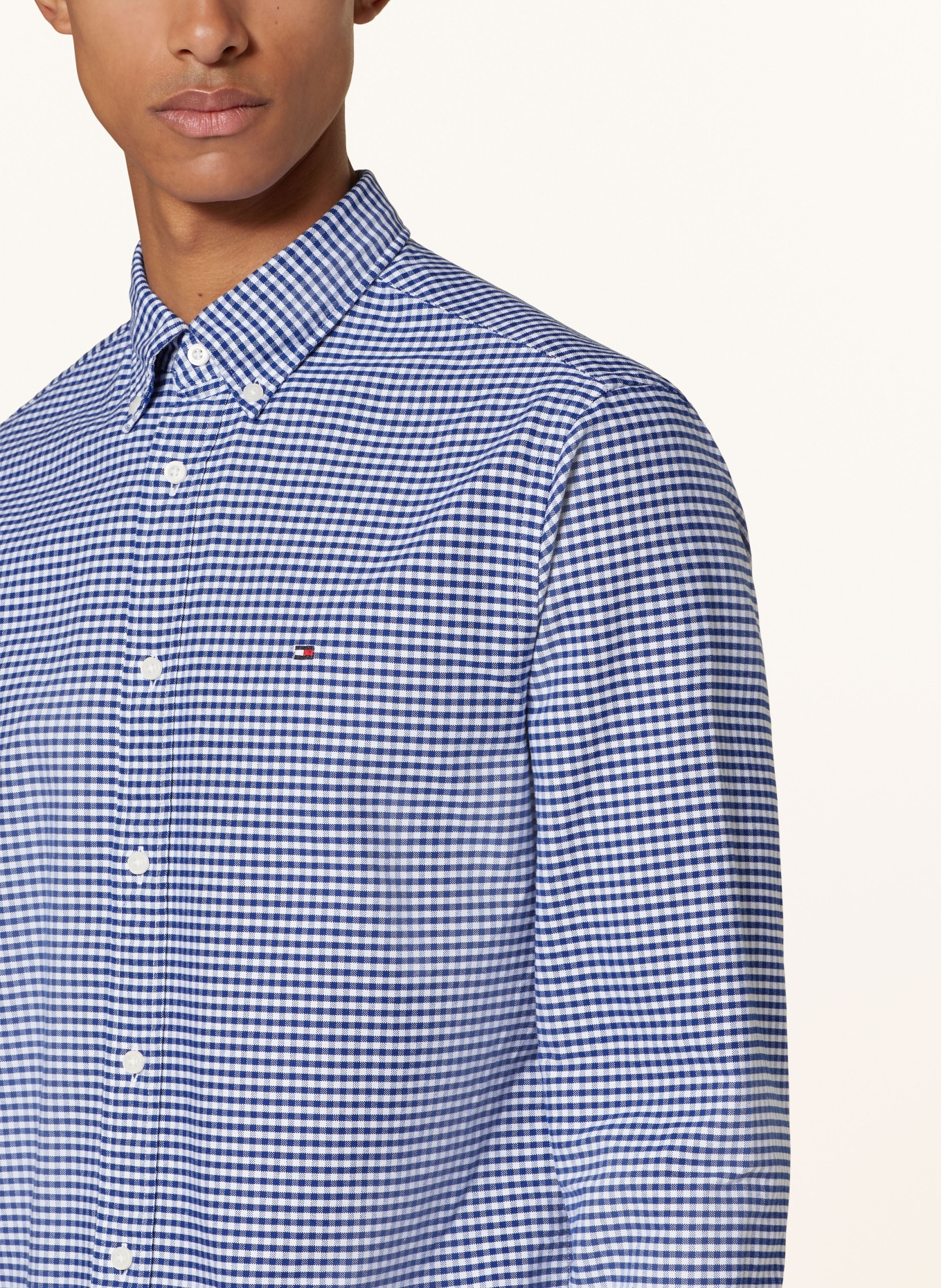 Tommy hilfiger blue oxford shirt discount