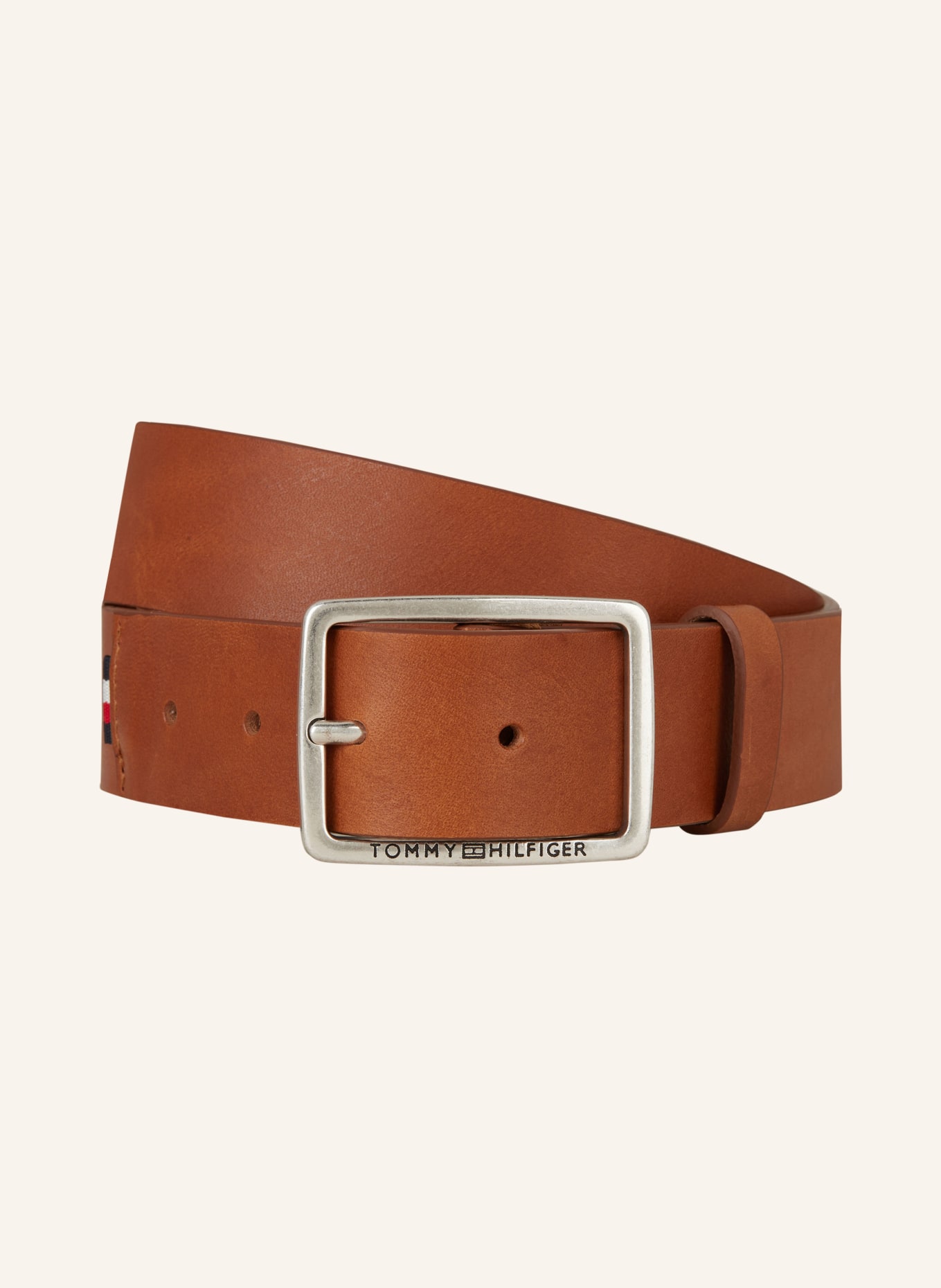 TOMMY HILFIGER Pasek skórzany, Kolor: KONIAKOWY (Obrazek 1)