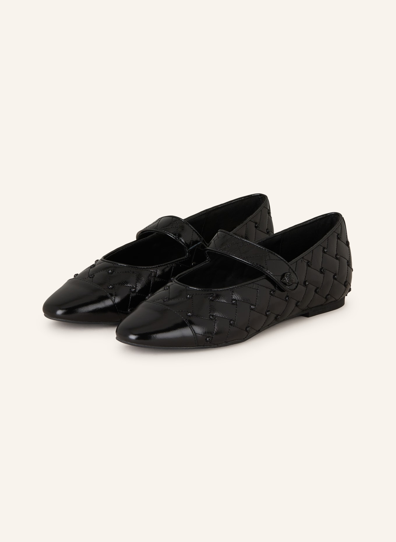 KURT GEIGER Ballet flats ORBIT with decorative gems, Color: BLACK (Image 1)