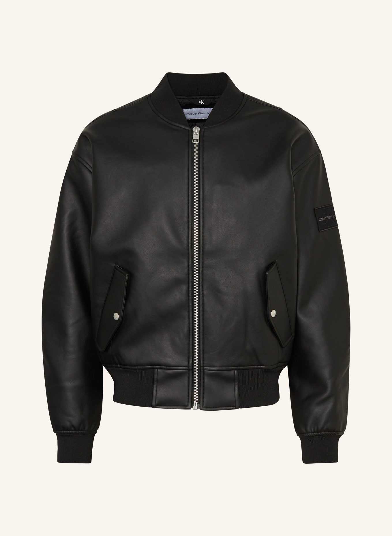 Calvin klein bomber leather jacket online